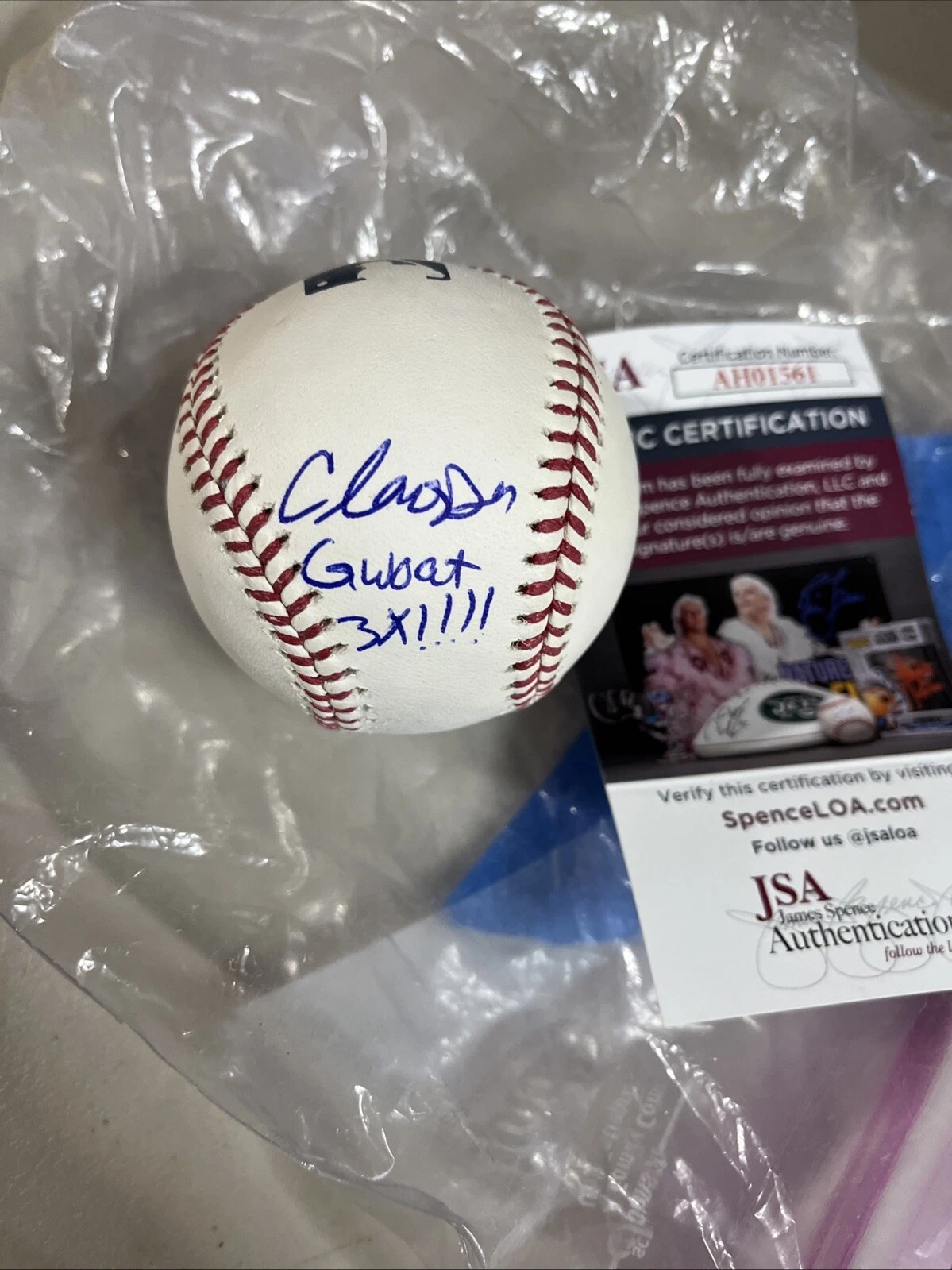 BOXING CHAMPION CLARESSA SHIELDS SIGNED AUTOGRAPHED BASEBALL ROMLB JSA TBE