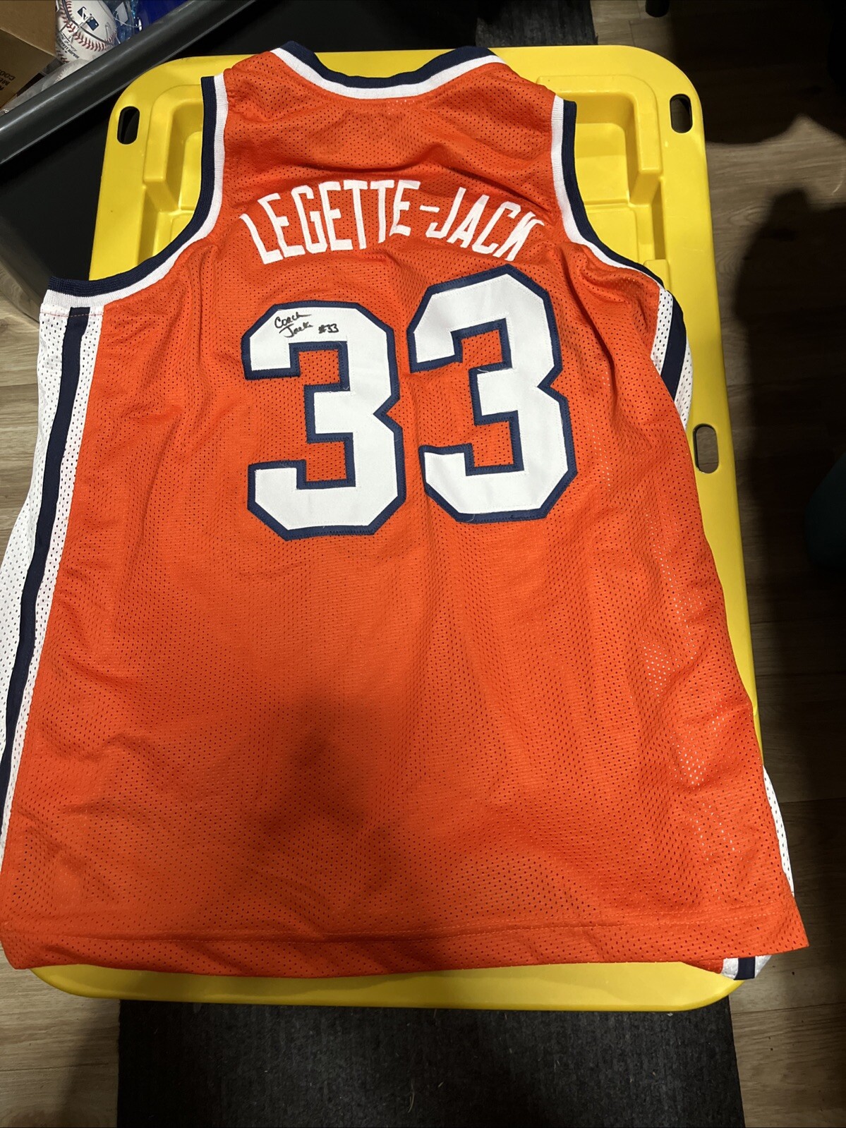 SYRACUSE ORANGE FELISHA LEGETTE JACK SIGNED AUTOGRAPHED JERSEY WOMENS COACH COA