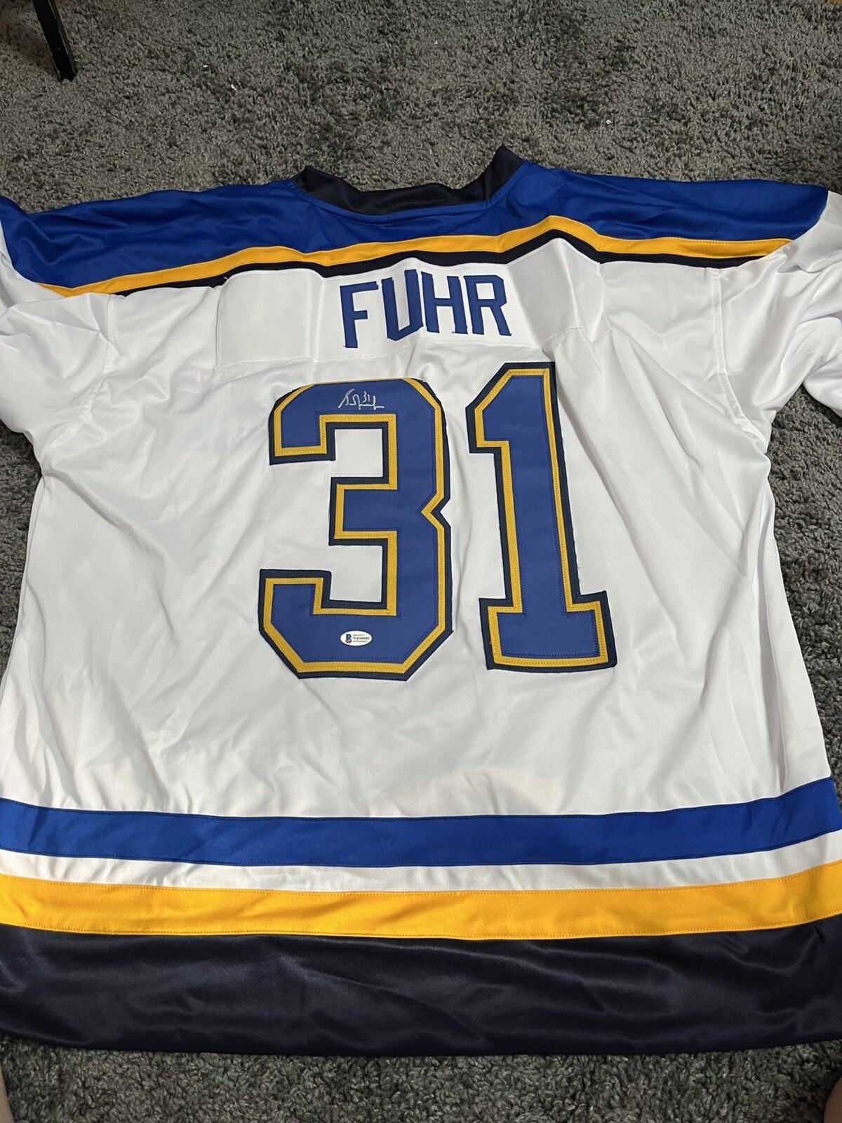 Grant Fuhr Buffalo Sabres signed Custom jersey autographed Beckett Witnessed