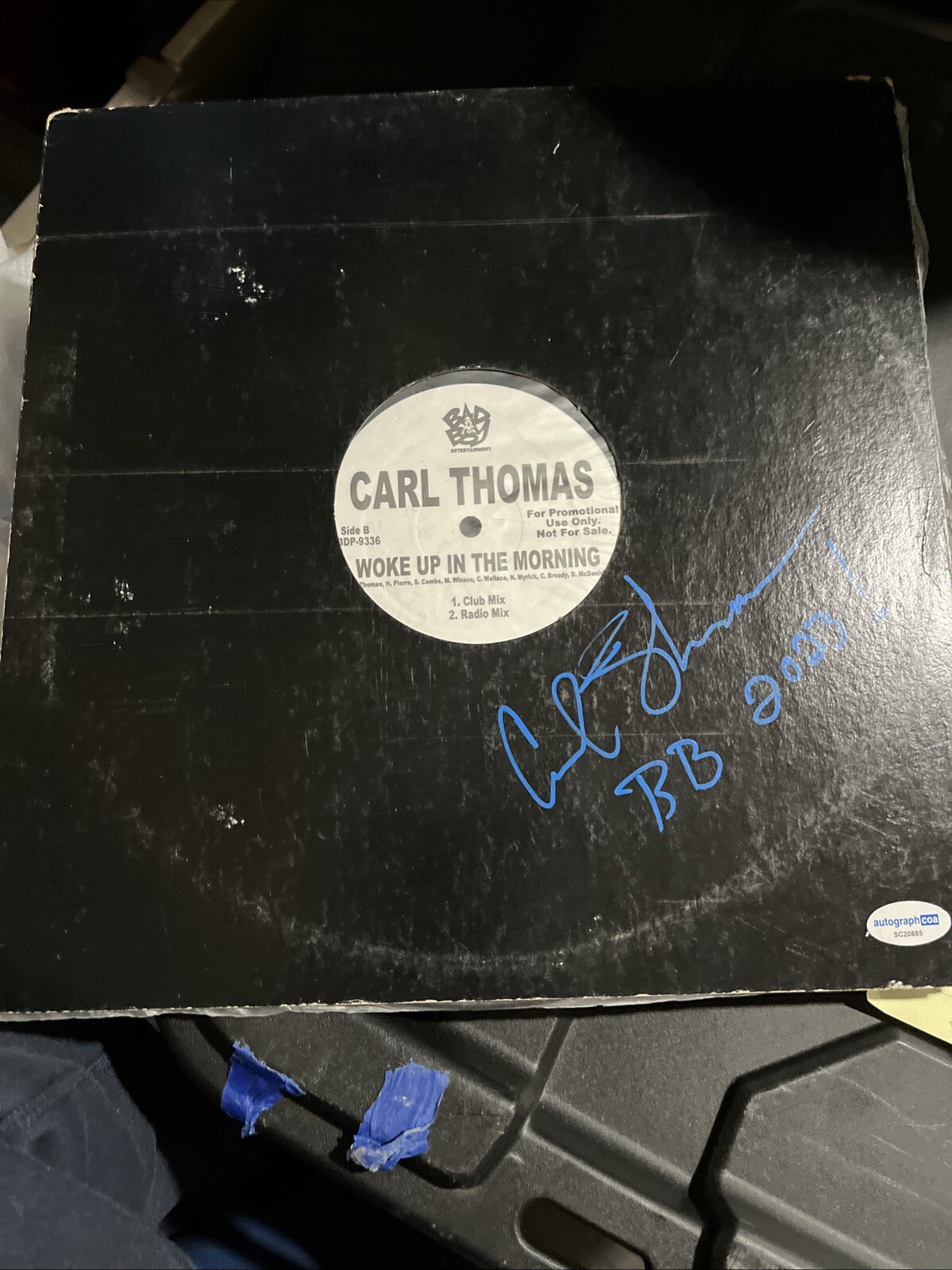 CARL THOMAS SIGNED AUTOGRAPHED VINYL LP R &B ACOA COA WOKE UP