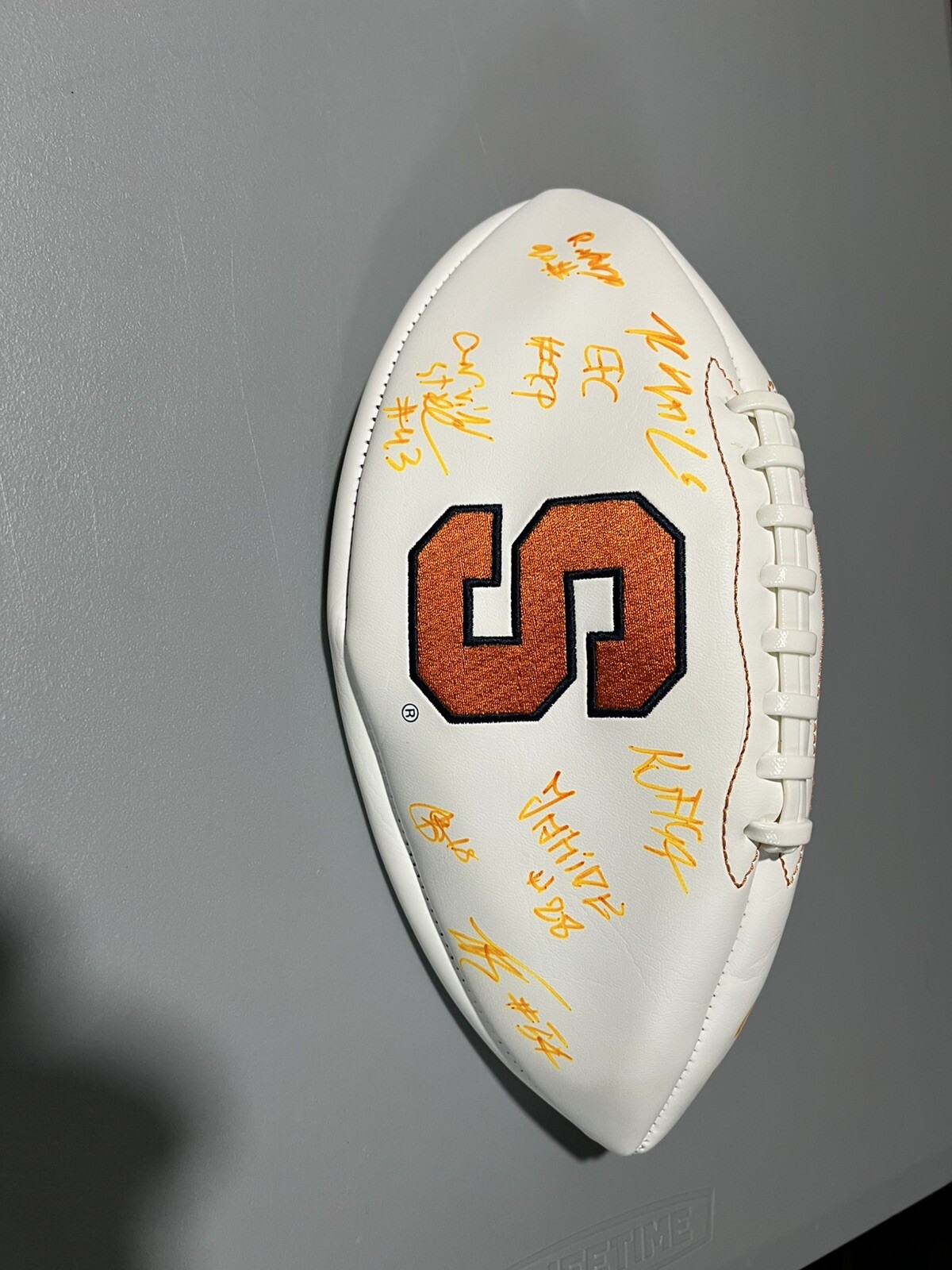 SYRACUSE ORANGE FOOTBALL 🏈 KYLE MCCORD GASDEN PENA  SIGNED AUTOGRAPH LOGO