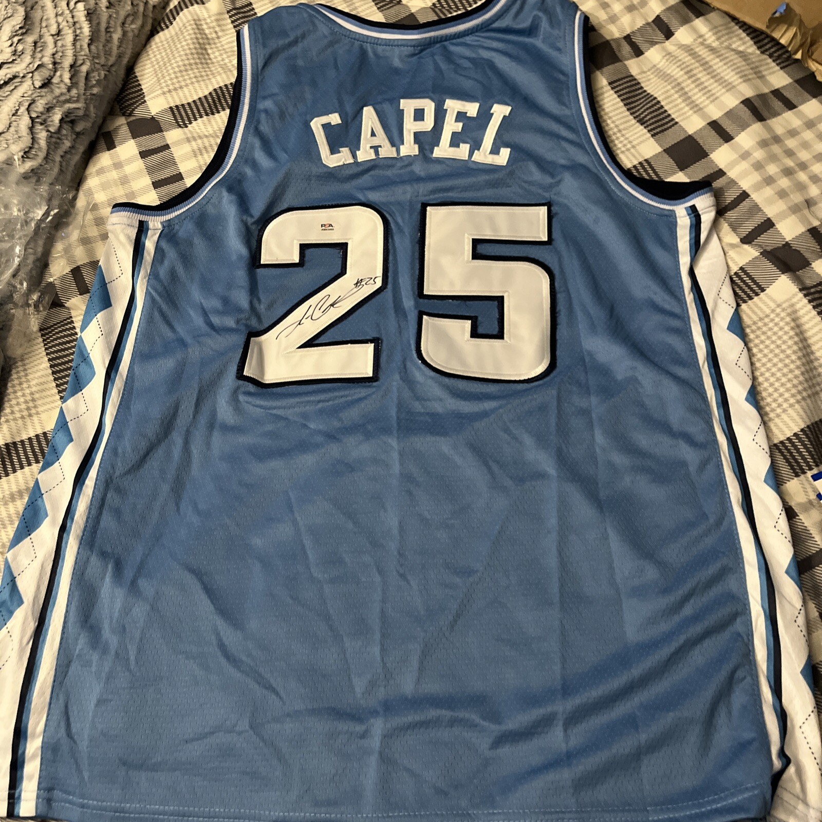 NORTH CAROLINA TAR HEELS- JASON CAPEL SIGNED AUTO JERSEY PSA COA BASKETBALL ACC
