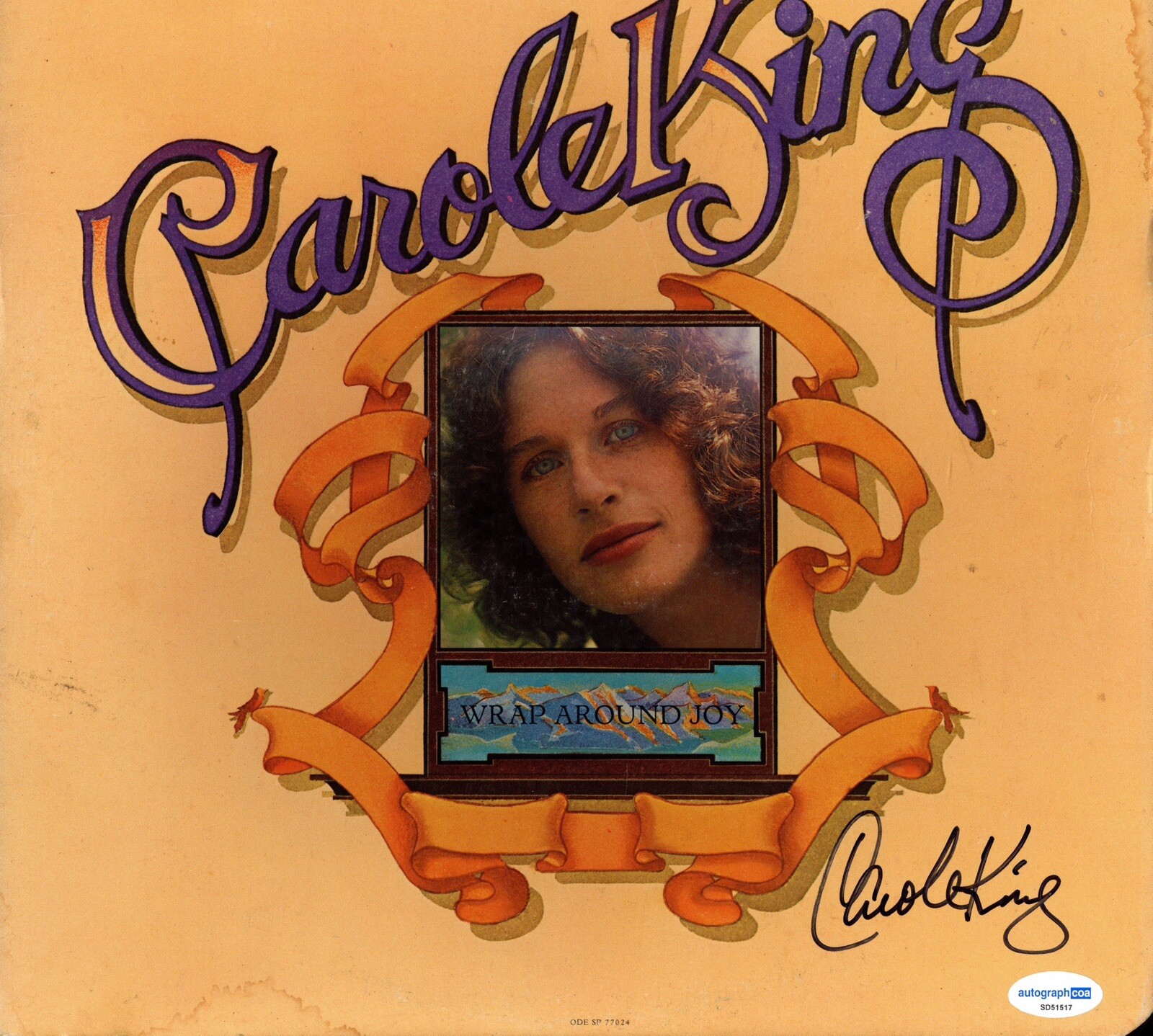 Carole King Signed Wrap Around Joy Vinyl LP ACOA CERTIFIED HOF SINGER SONGWRITER