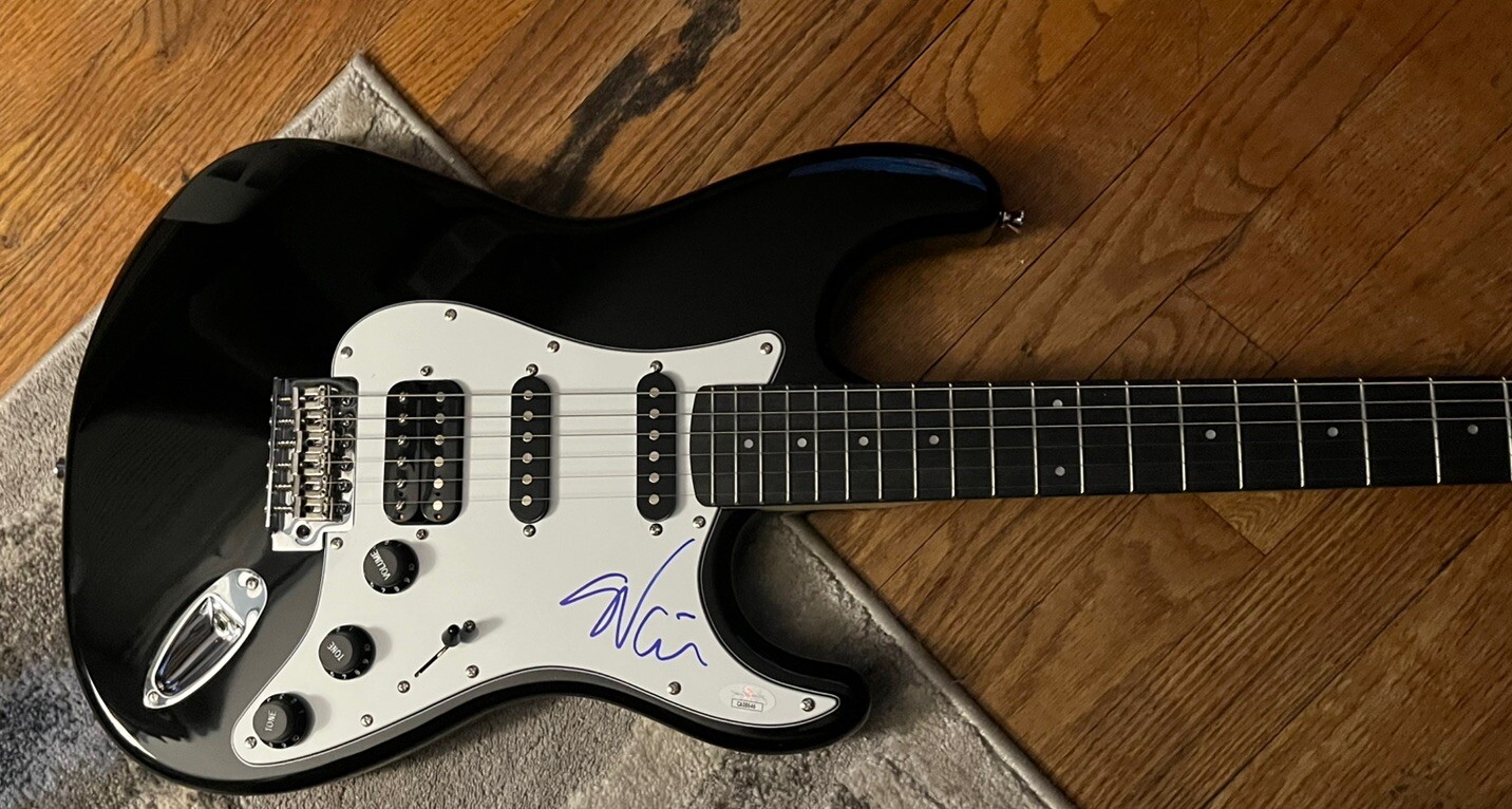 STEVE VAI SIGNED BLACK  ELECTRIC GUITAR G3 LEGEND AUTOGRAPH JSA COA DONNER