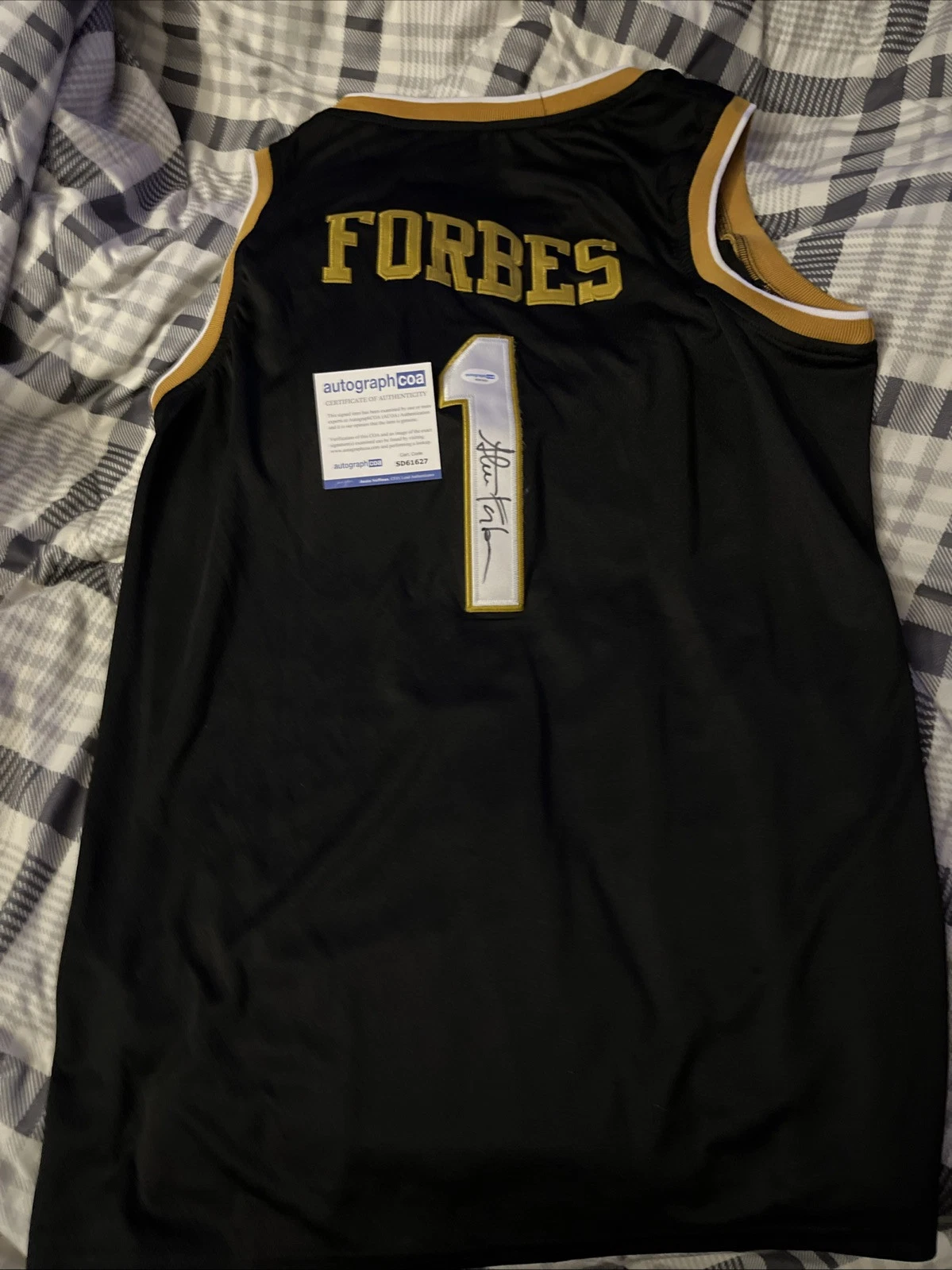 WAKE FOREST DEMON DEACONS STEVE FORBES SIGNED AUTO JERSEY ACOA  HEAD COACH