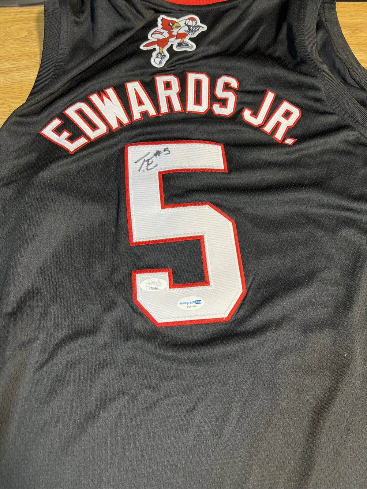 LOUISVILLE CARDINALS TERRENCE EDWARDS JR SIGNED AUTOGRAPHED JERSEY JSA