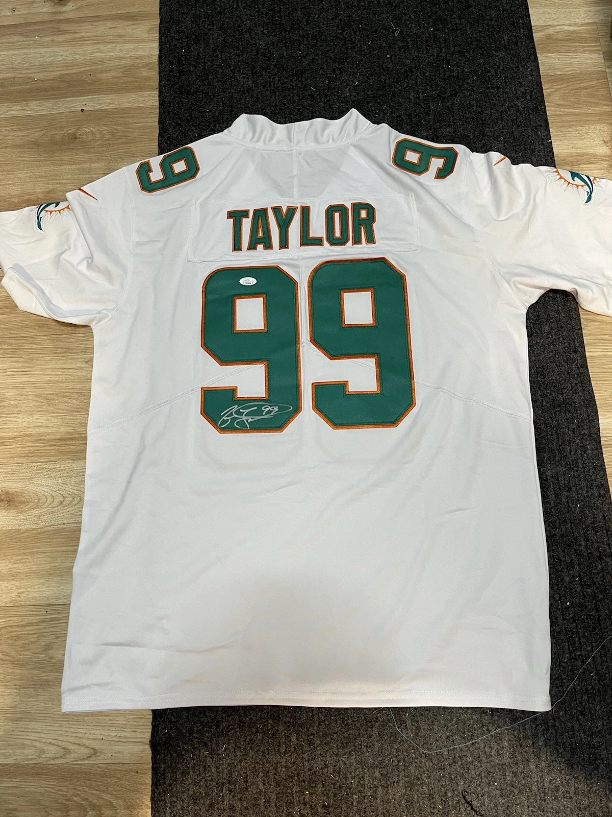 JASON TAYLOR #99 MIAMI DOLPHINS HOF 17 SIGNED AUTOGRAPHED JSA COA LEGEND
