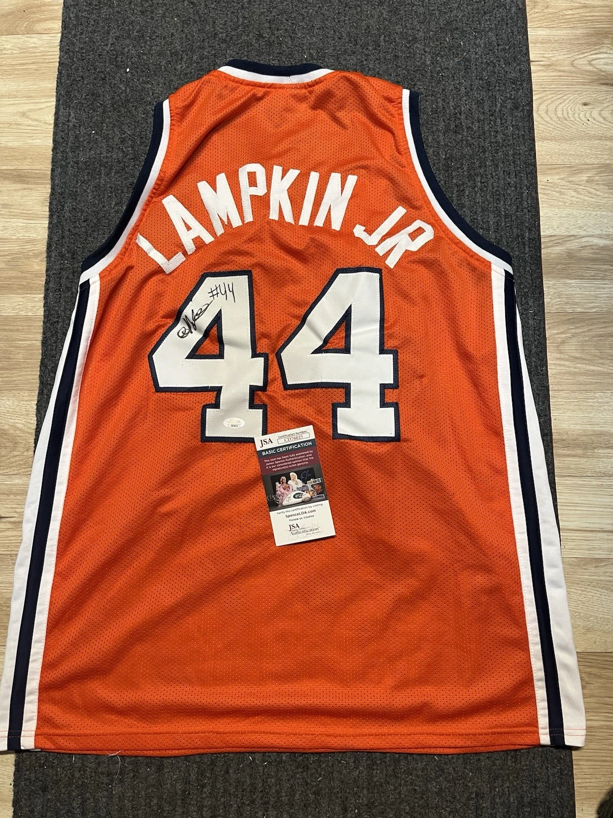 SYRACUSE ORANGE- EDDIE LAMPKIN JR SIGNED AUTOGRAPHED JERSEY JSA CERTIFIED