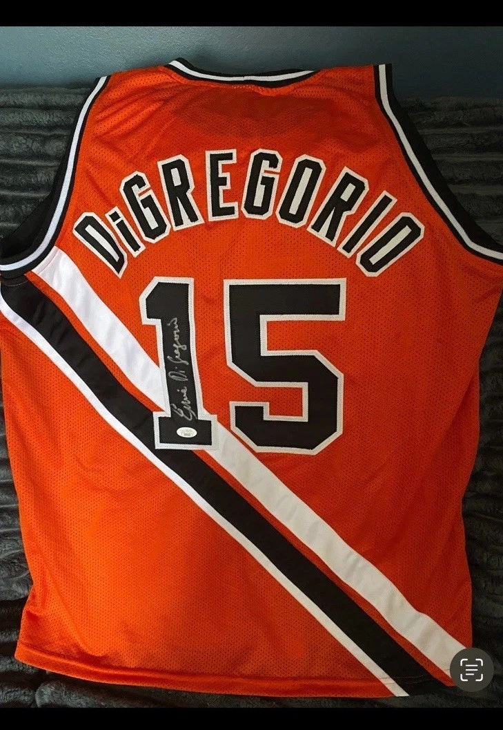 BUFFALO BRAVES- ERNIE DIGREGORIO SIGNED AUTOGRAPH JERSEY JSA  COA 1974 ROY XL