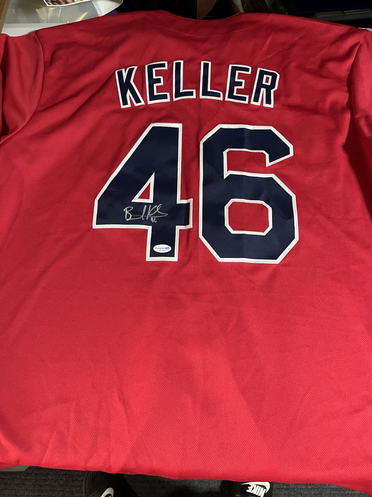 BOSTON REDSOX BRAD KELLER SIGNED AUTOGRAPHED JERSEY CHI CUBS ACOA CERTIFIED