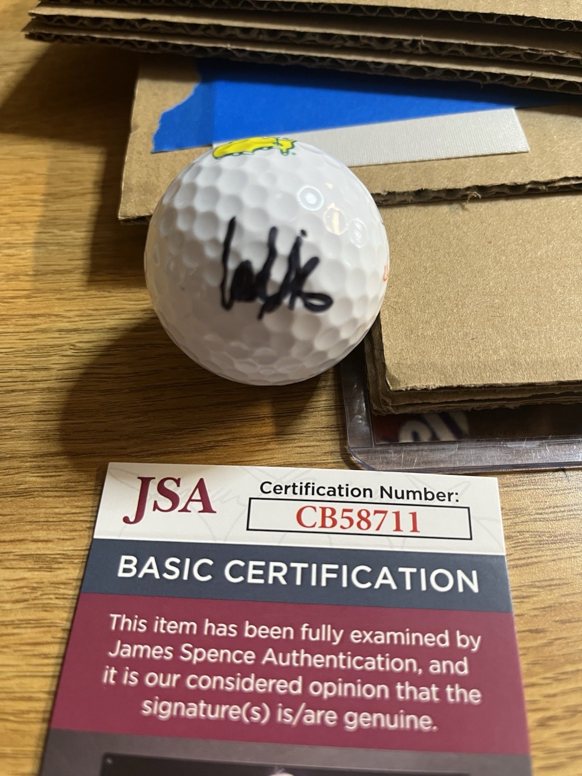 Ludvig Aberg signed Masters Logo Golf Ball JSA COA PGA Star Auto