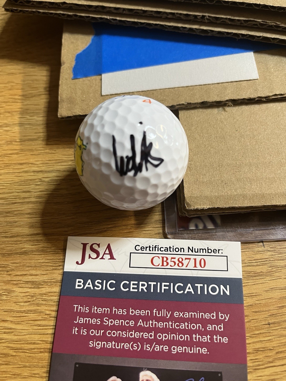 Ludvig Aberg signed Masters Logo Golf Ball JSA COA PGA Star Auto