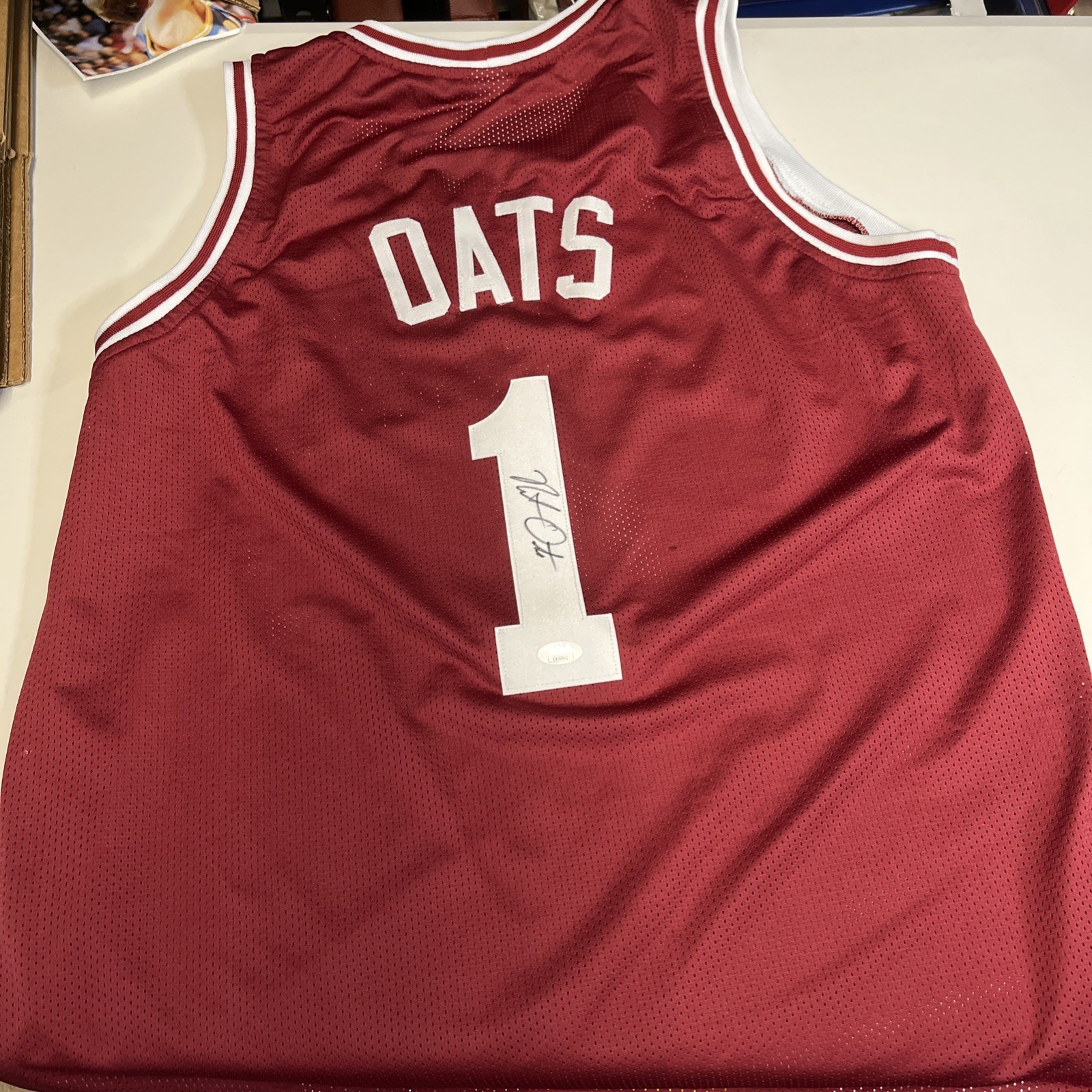 ALABAMA CRIMSON TIDE NATE OATS SIGNED AUTOGRAPH BASKETBALL JERSEY JSA COA COACH