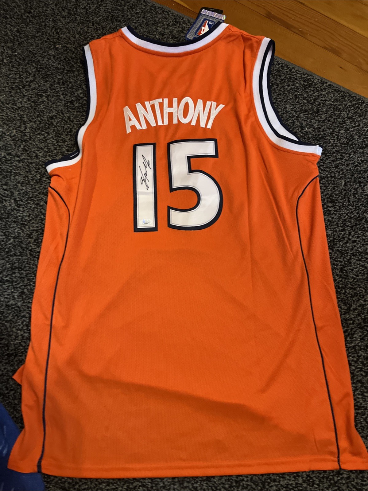 SYRACUSE ORANGE-CARMELO ANTHONY SIGNED AUTOGRAPHED BASKETBALL JERSEY 03 JSA