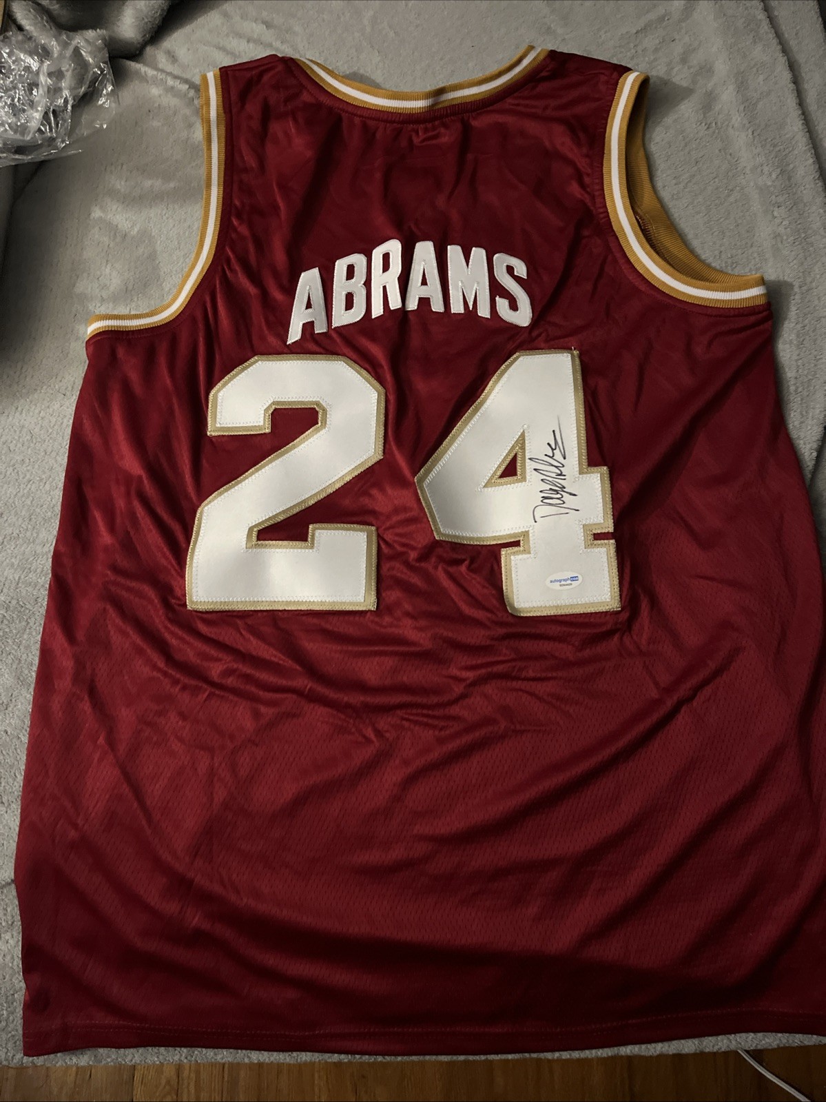 BOSTON COLLEGE EAGLES DANYA ABRAMS SIGNED AUTOGRAPHED JERSEY ACOA CERTIFIED