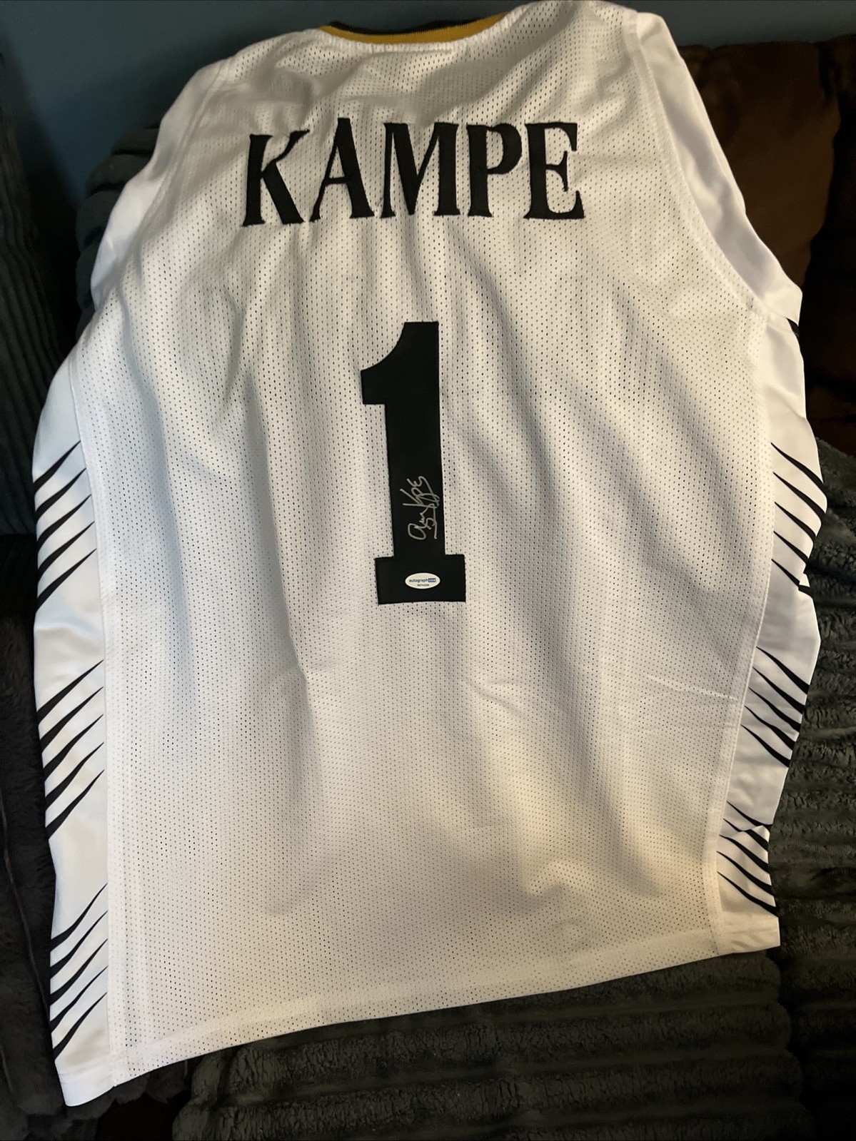 OAKLAND GOLDEN GRIZZLIES-GREG KAMPE SIGNED AUTOGRAPH JERSEY  ACOA HEAD COACH