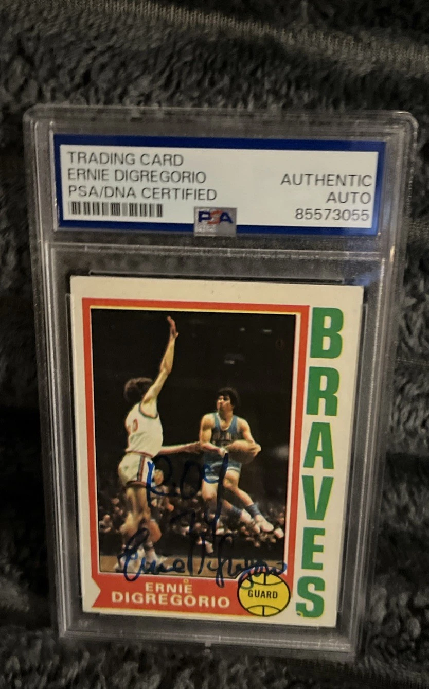 1974 Topps #135 Ernie DiGregorio RC Rookie signed auto PSA/DNA ENCAP With Insc