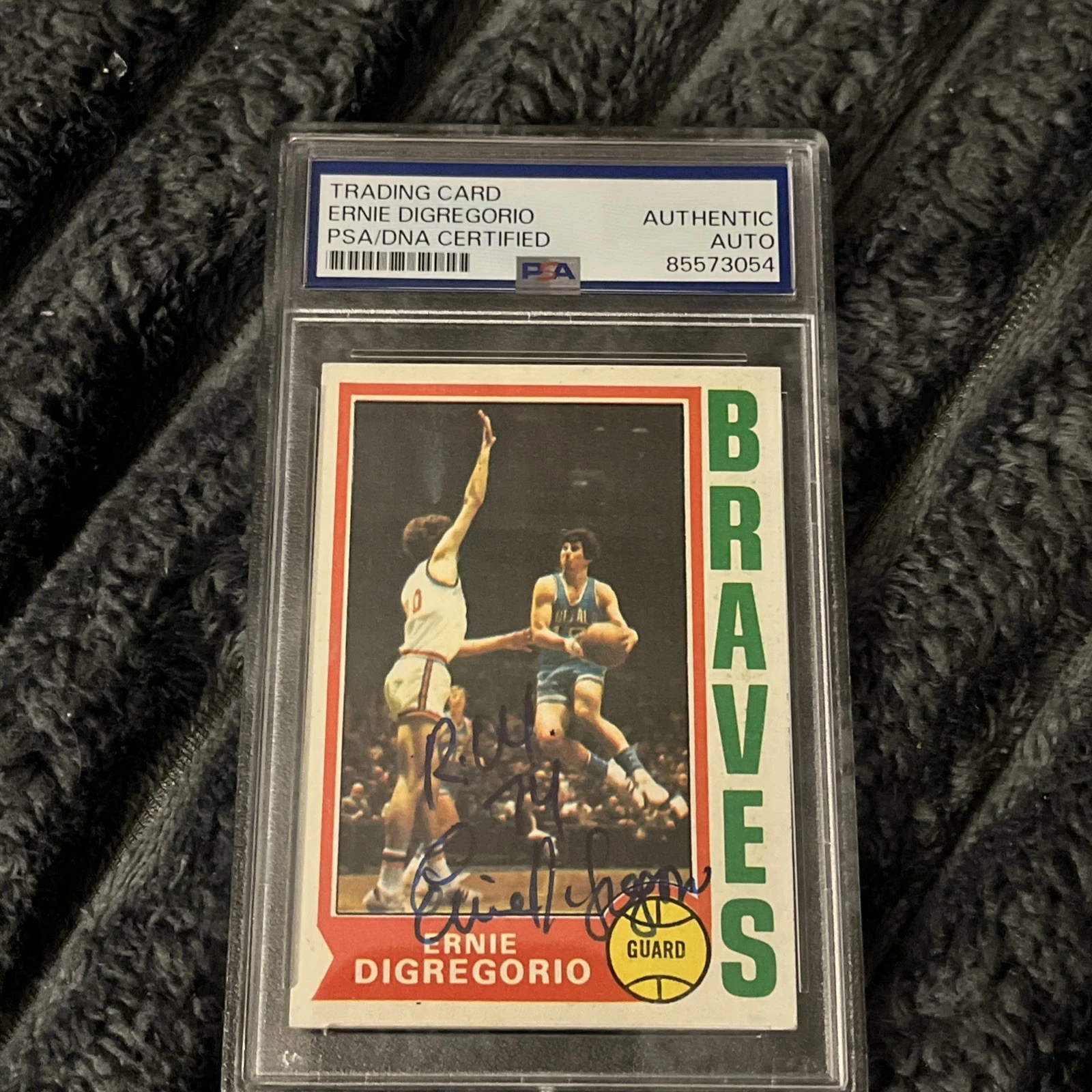 1974 Topps #135 Ernie DiGregorio RC Rookie signed auto PSA/DNA ENCAP With Insc