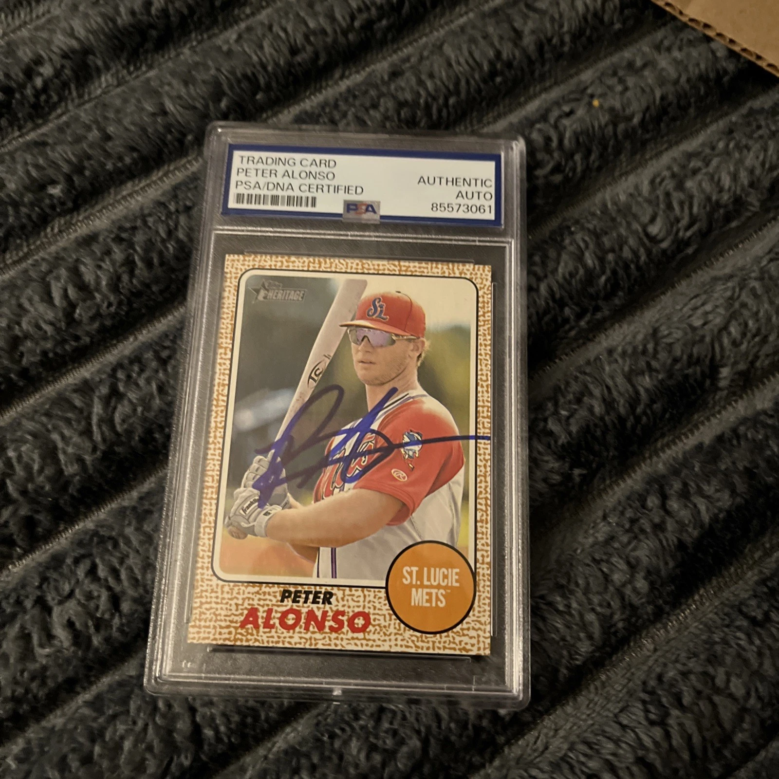 2017 TOPPS HERITAGE MINORS PETER PETE ALONSO ROY SIGNED CARD PSA AUTHENTIC Mets