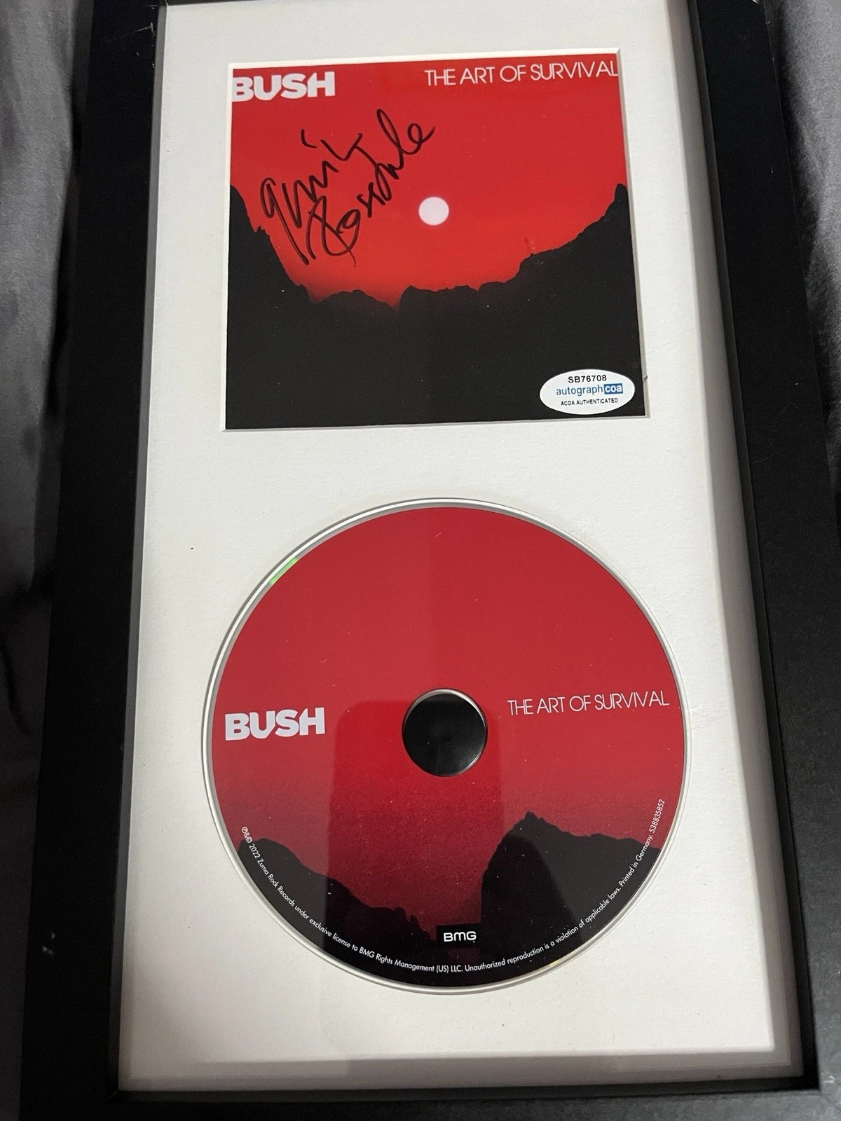 Bush Autographed Signed Framed CD The Art of Survival ACOA GAVIN ROSSDALE LEGEND