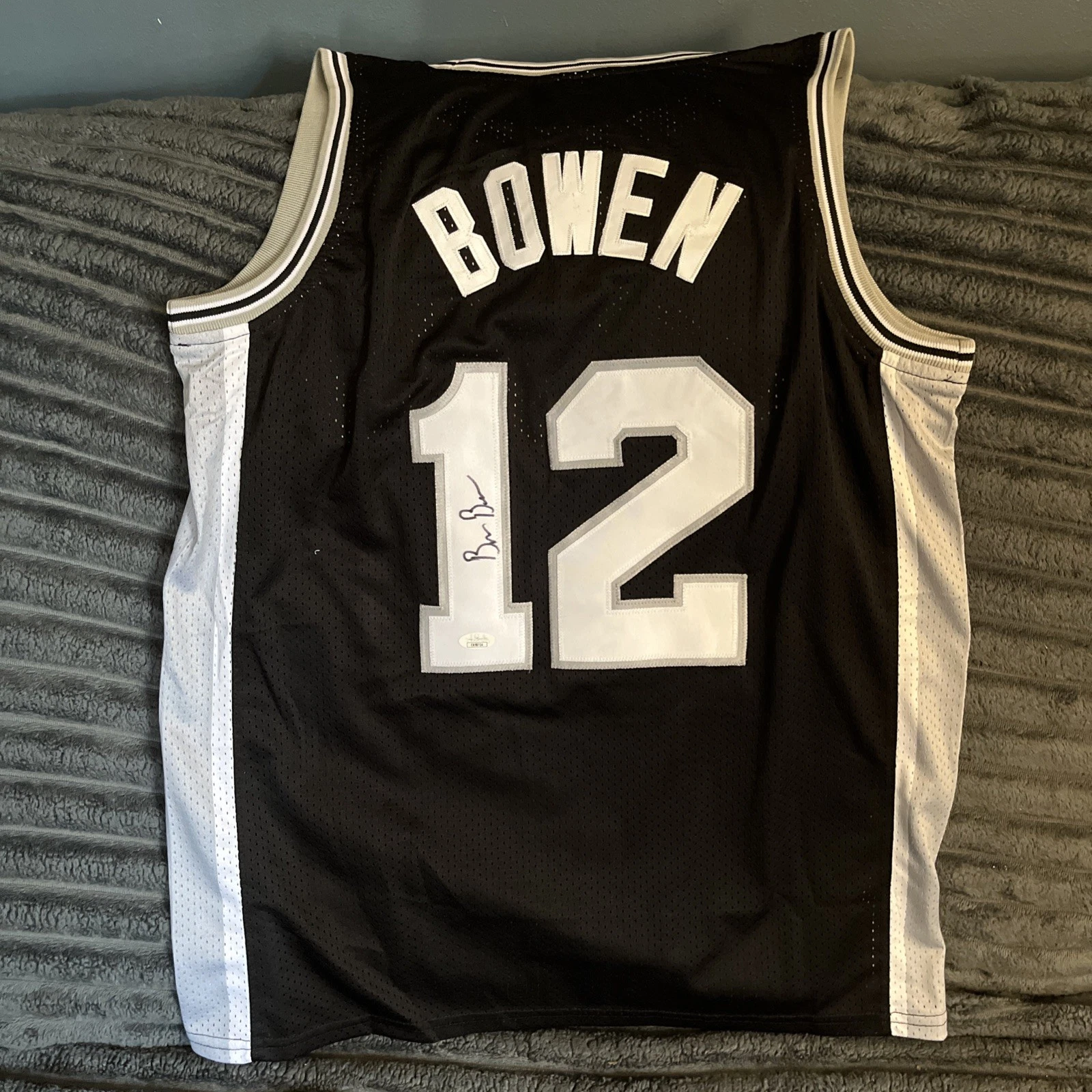 SAN ANTONIO SPURS- BRUCE BOWEN SIGNED AUTOGRAPH JERSEY JSA COA NBA CHAMP L