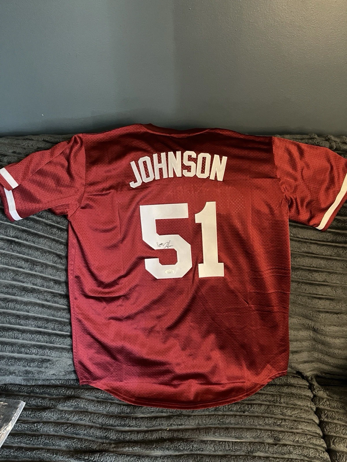 PHILADELPHIA PHILLIES-SETH JOHNSON SIGNED AUTOGRAPH JERSEY JSA CERTIFIED
