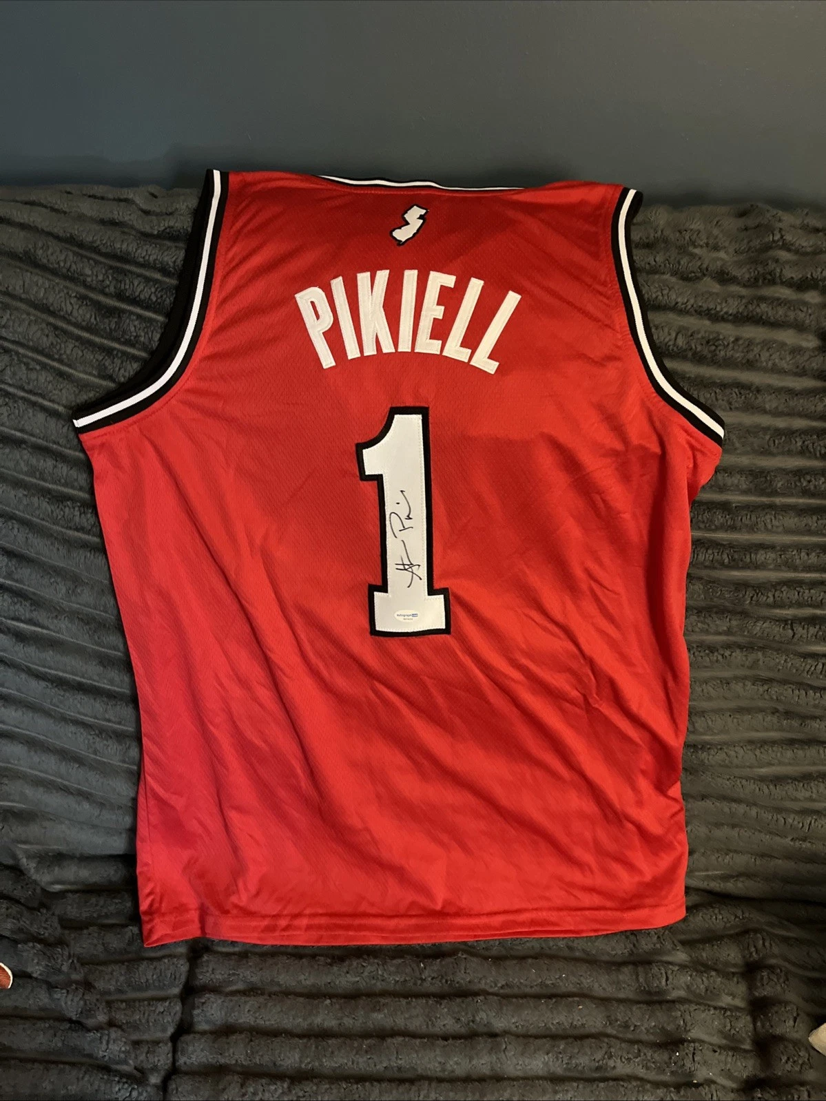 RUTGERS SCARLET KNIGHTS-STEVE PIKIELL SIGNED AUTOGRAPHED JERSEY ACOA COA Xl
