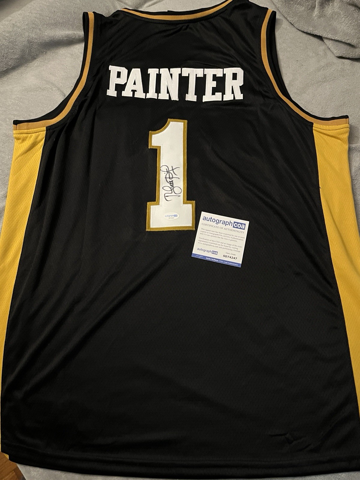 Purdue Boilermakers Matt Painter Signed Jersey ACOA Certified Basketball Coach