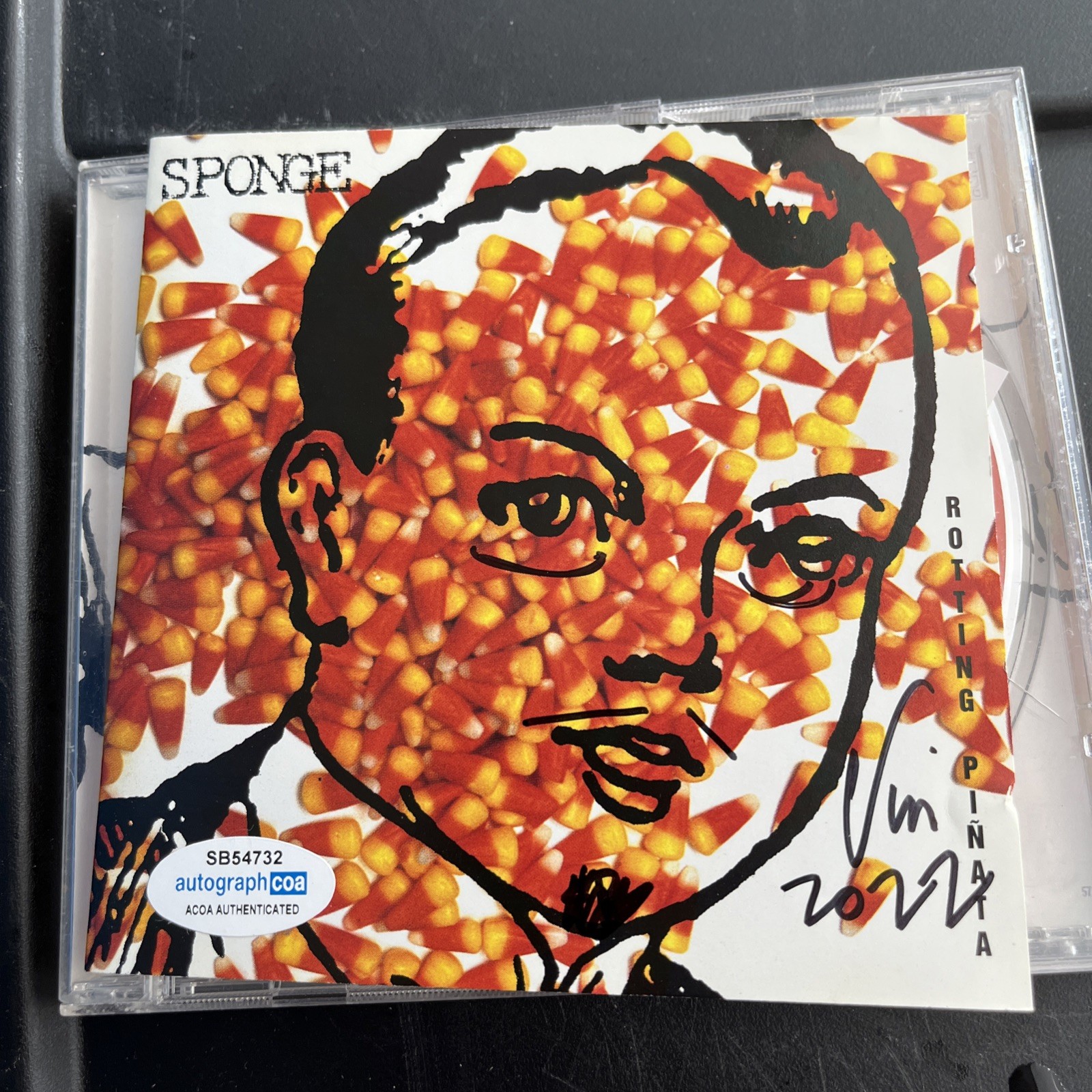 ACOA C VINNY DOMBROWSKI SIGNED SPONGE “ROTTING PINATA”  SIGNED Band AUTOGRAPH CD