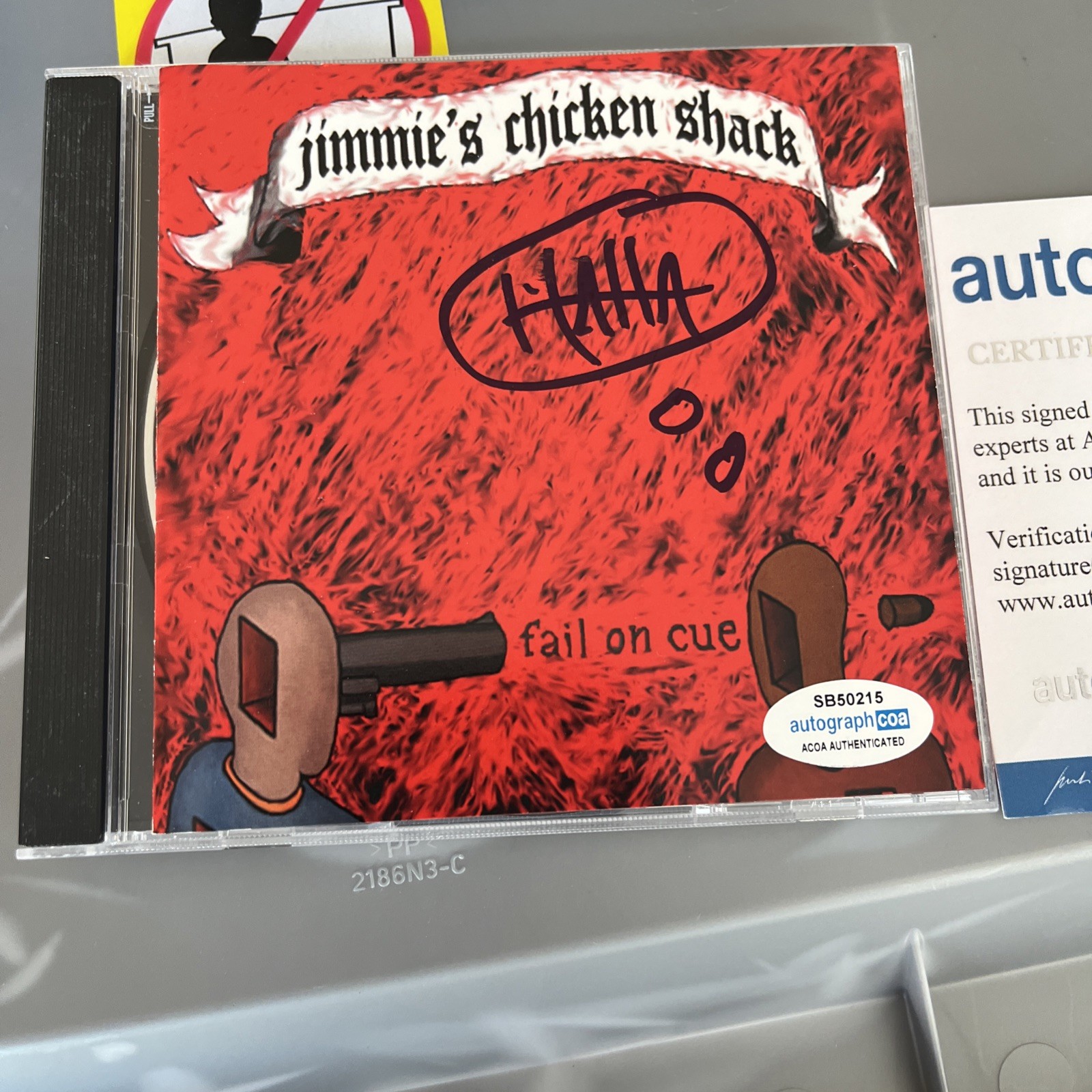 Jimmie's Chicken Shack Fail On Cue  CD Signed Jimi Haha Autograph Acoa