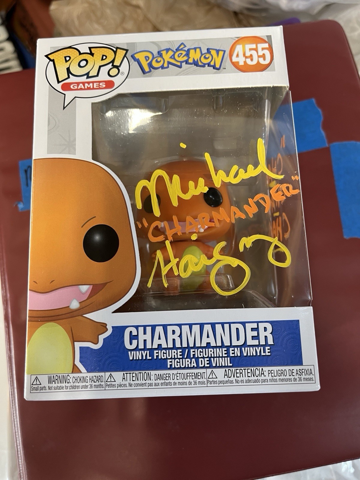 MICHAEL HAIGNEY SIGNED CHARAMANDER POKEMON FUNKO POP FIGURE AUTOGRAPHED JSA