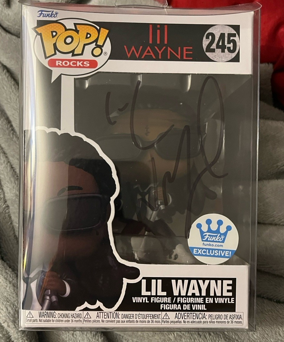 Lil Wayne signed Autographed Funko Pop #245  Music Auto Rare ACOA CERTIFIED