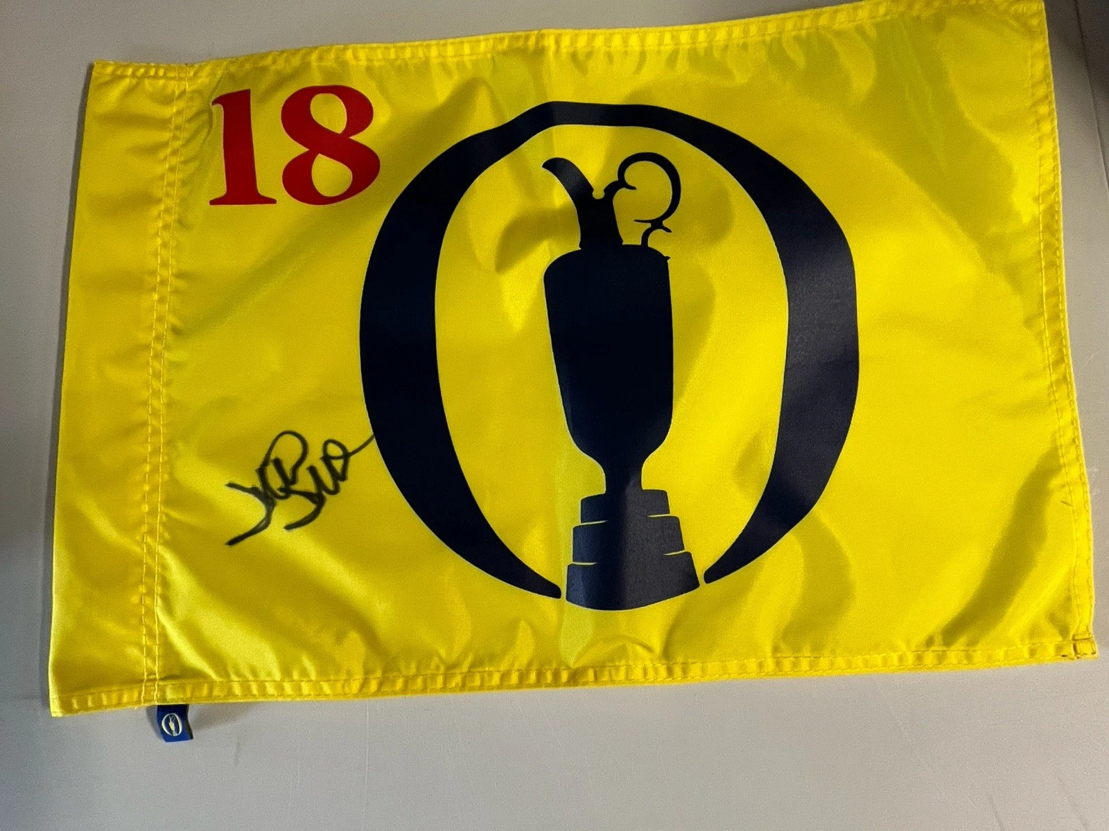 DAVID DUVAL SIGNED AUTOGRAPH BRITISH OPEN GOLF PIN FLAG ACOA LETTER COA THE OPEN