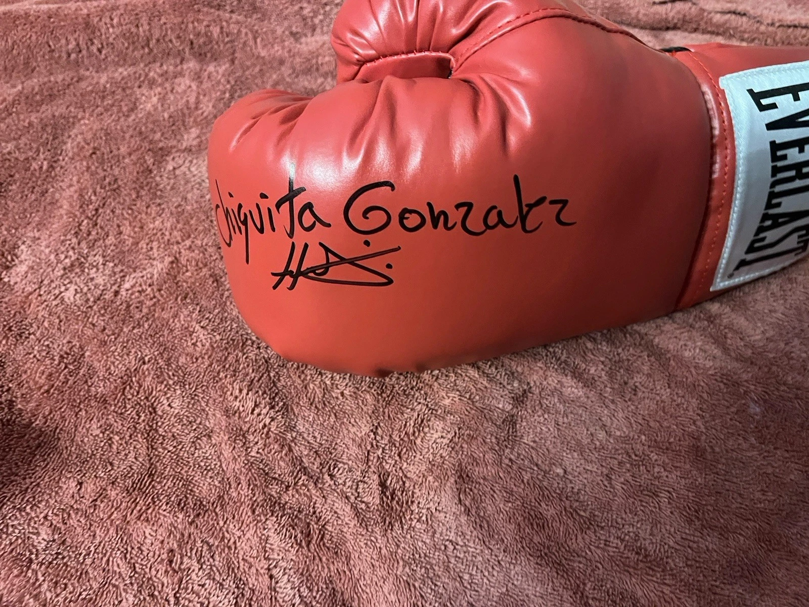 HUMBERTO CHIQUITA GONZALEZ SIGNED AUTOGRAPH EVERLAST BOXING GLOVE ACOA LOA