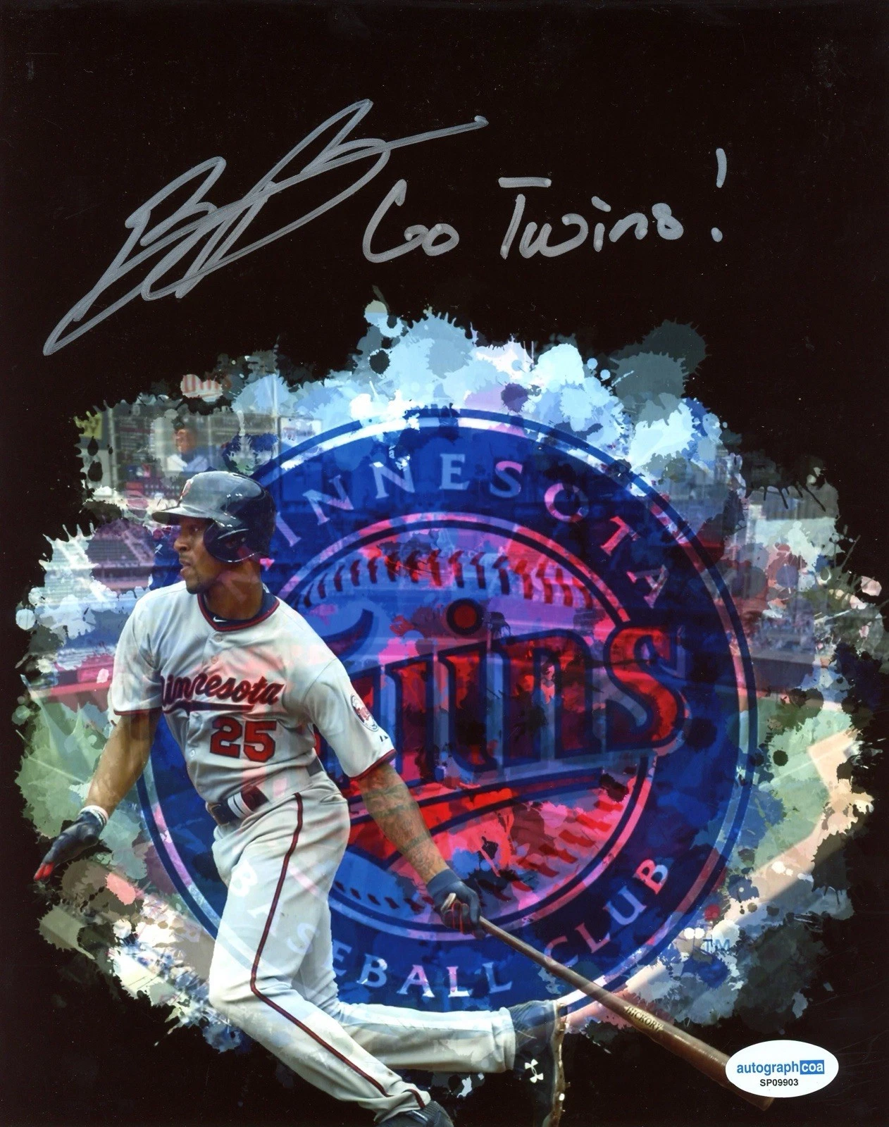 Byron Buxton Minnesota Twins Signed Autographed 8