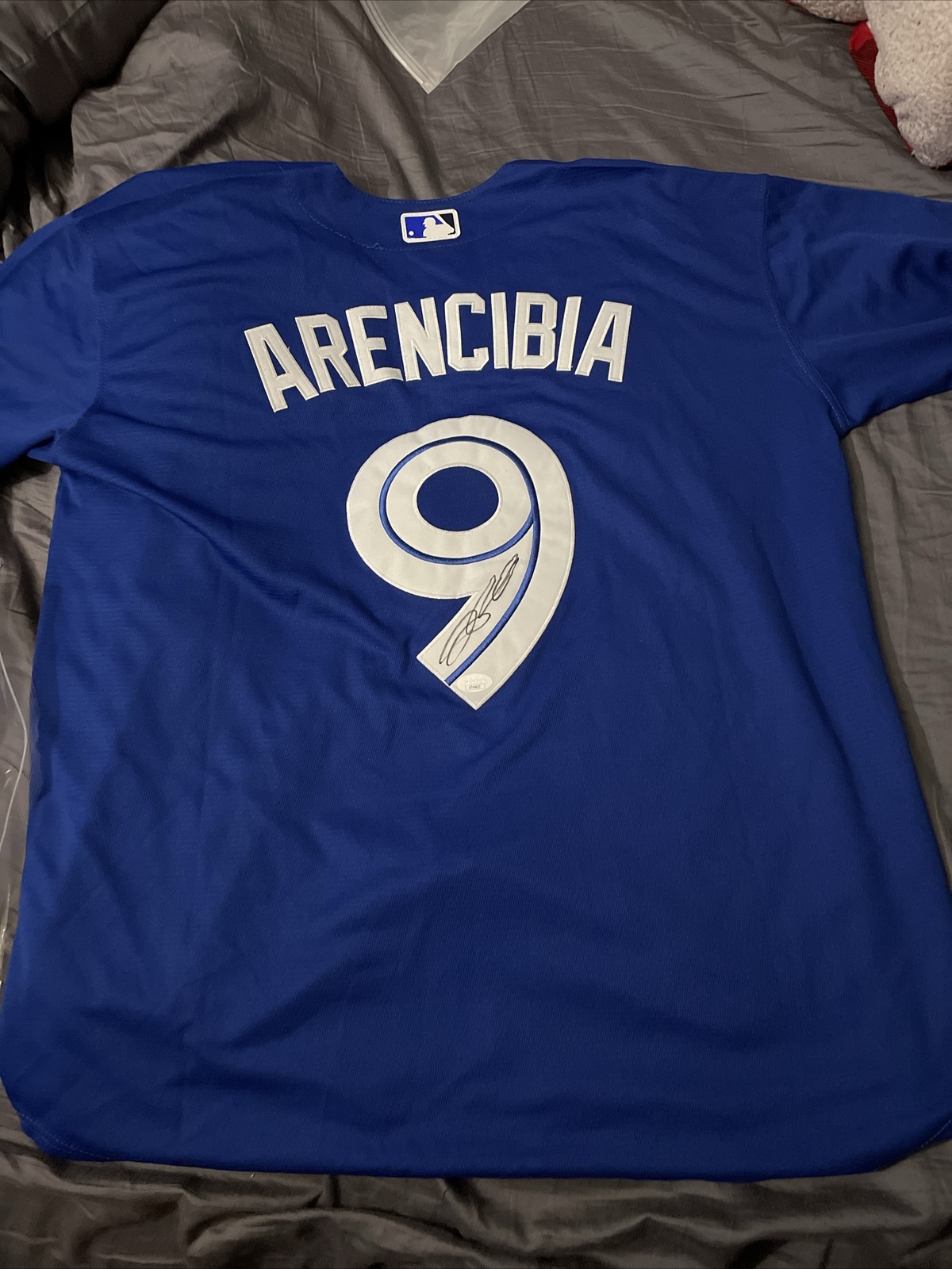 TORONTO BLUE JAYS -JP ARENCIBIA SIGNED AUTOGRAPHED JERSEY JSA COA RANGERS RAYS