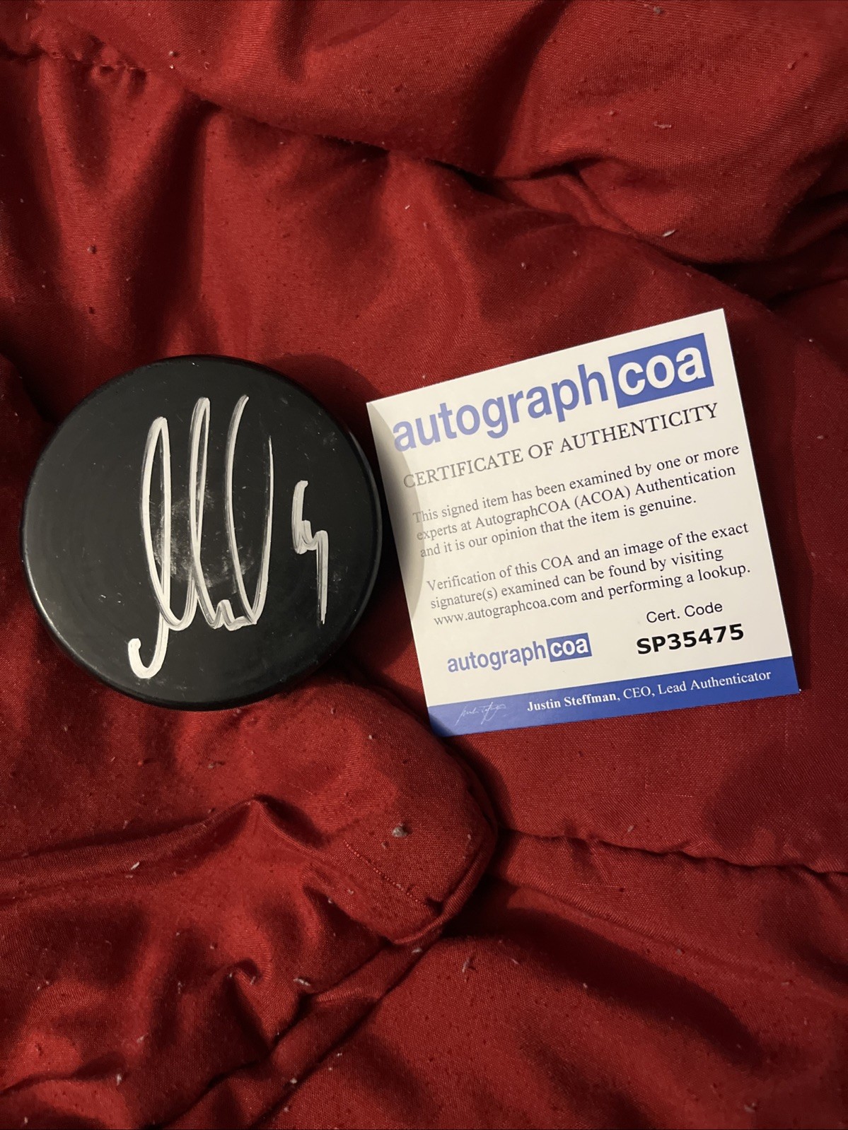 Ivan Miroshnichenko Signed Autographed Puck Washington Capitals 1st Round ACOA