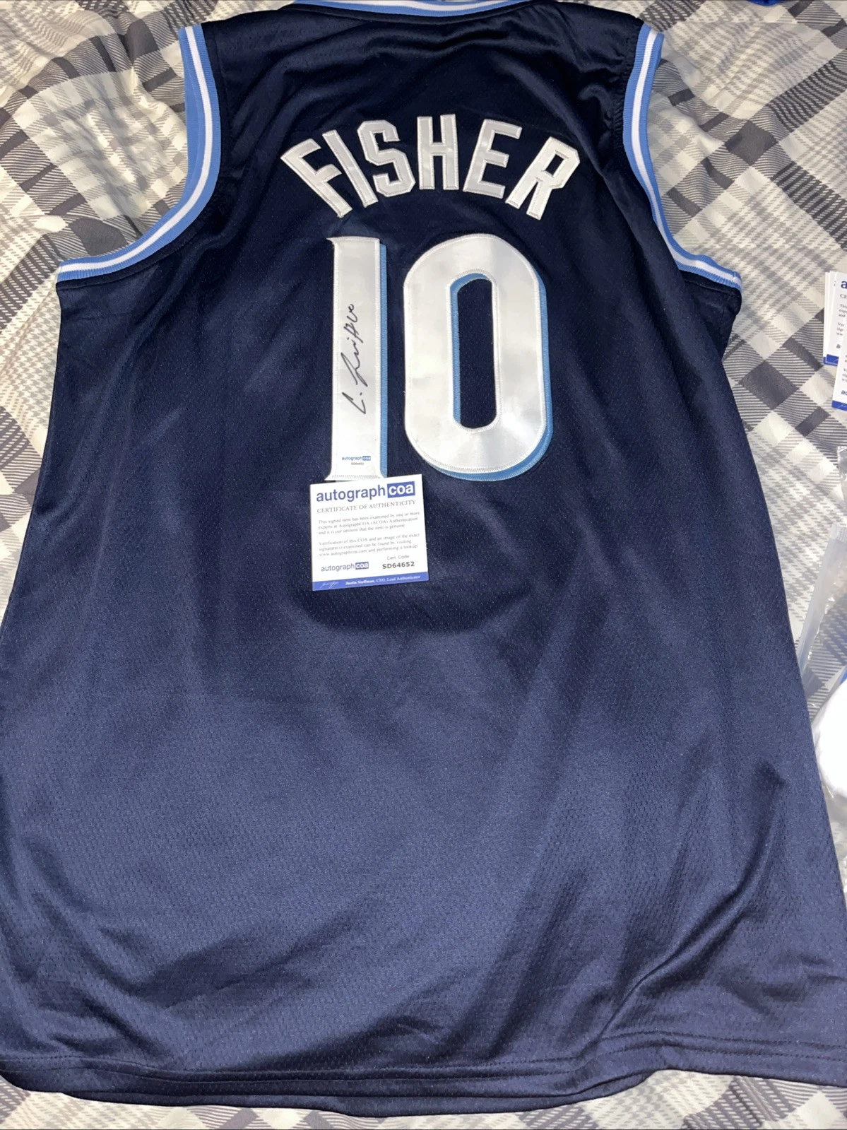 VILLANOVA WILDCATS COREY FISHER SIGNED AUTOGRAPHED JERSEY ACOA ALL BIG EAST