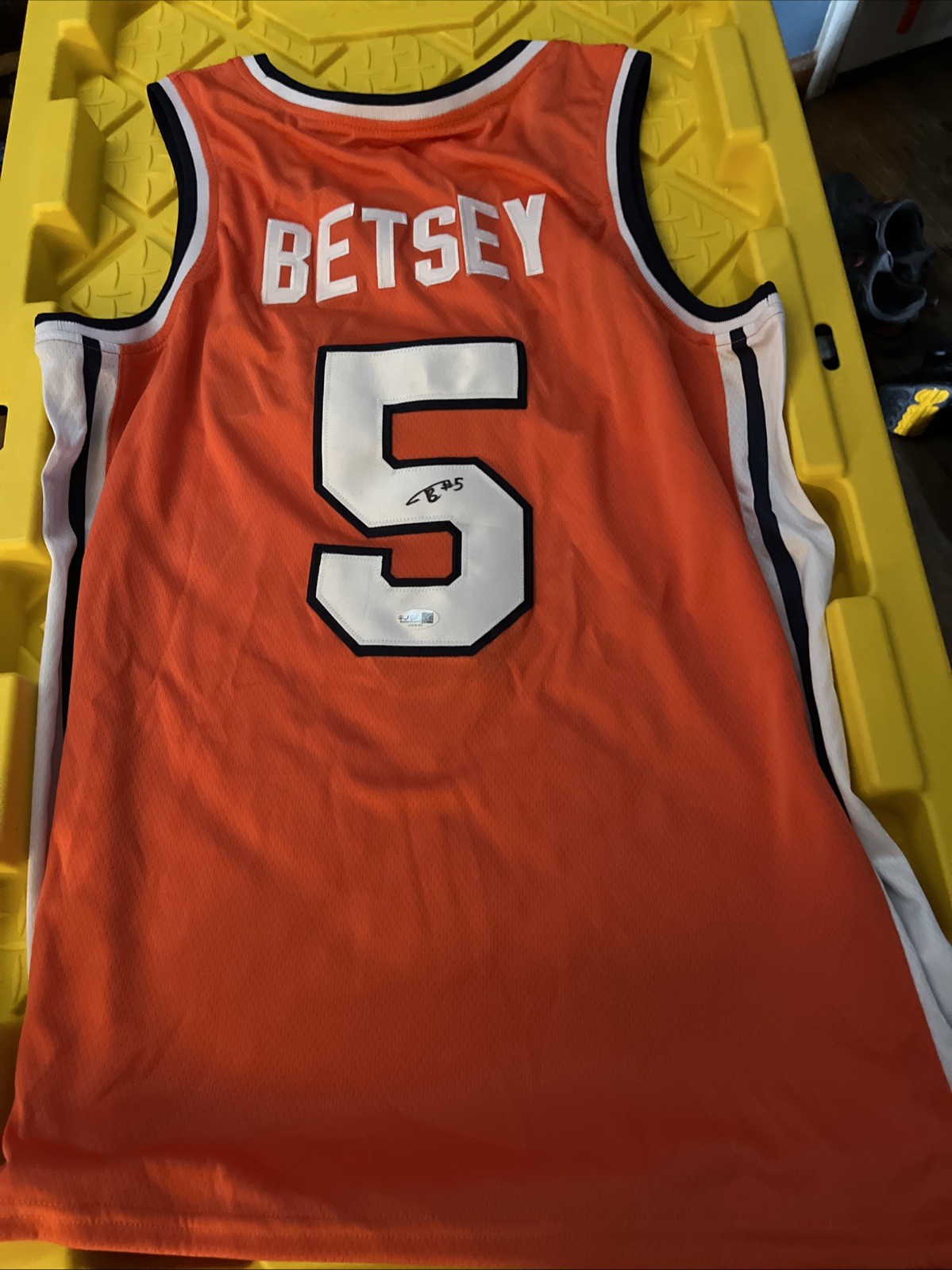 SYRACUSE ORANGE- TYLER BETSEY SIGNED AUTOGRAPH JERSEY BASKETBALL CUSE JSA STAR