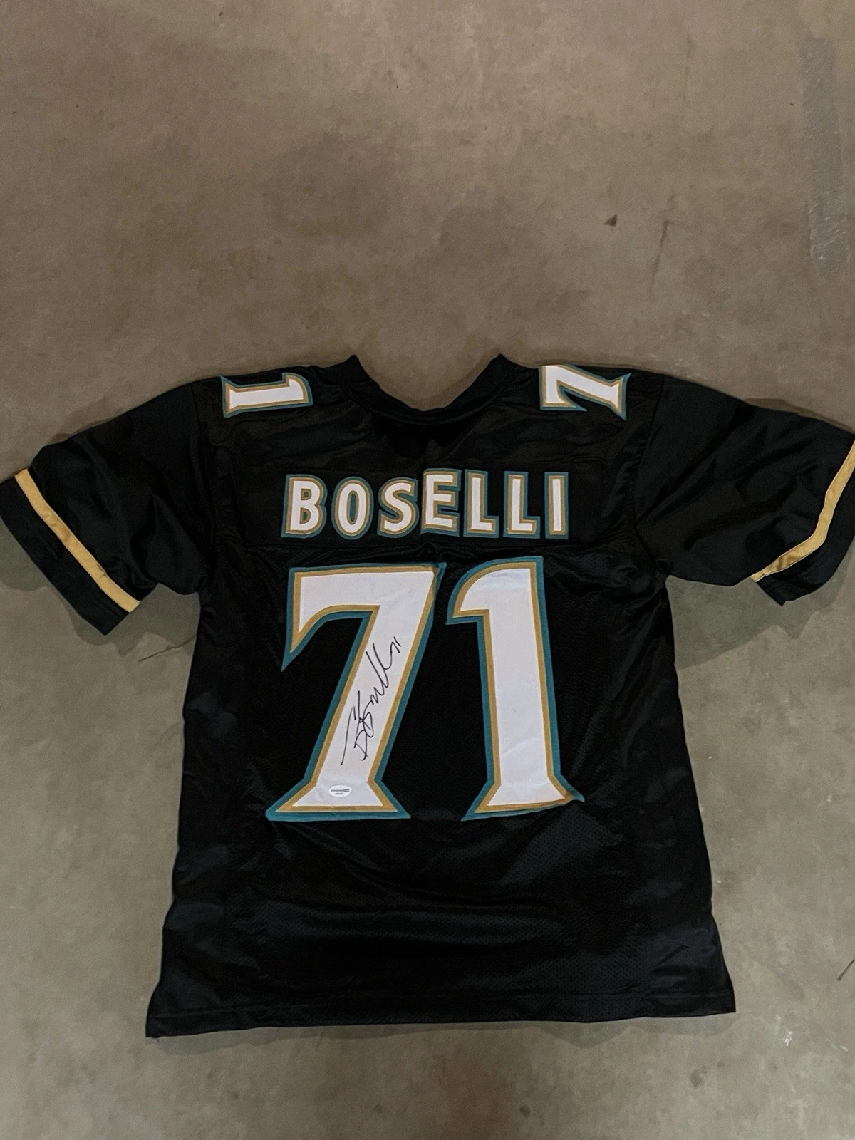 Tony Boselli Signed AUTOGRAPHED Jacksonville Black Football Jersey ACOA COA