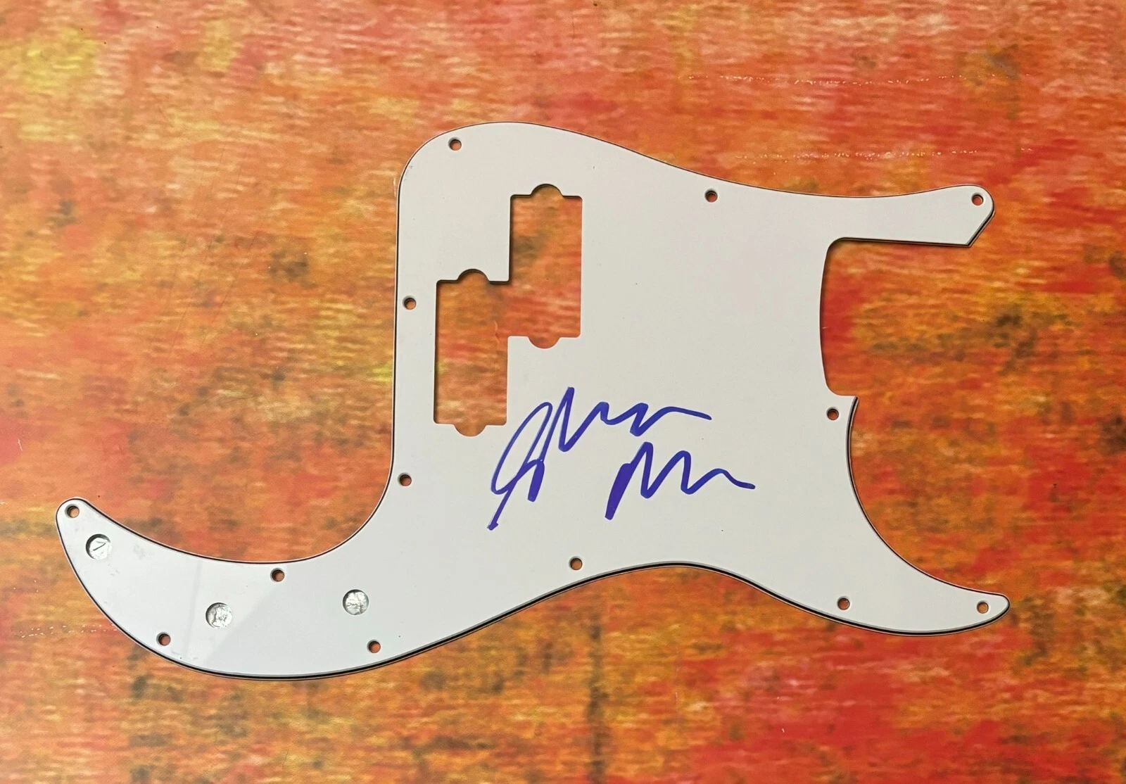 GFA The Sex Pistols  * GLEN MATLOCK *  Signed Electric Bass Pickguard  PROOF COA