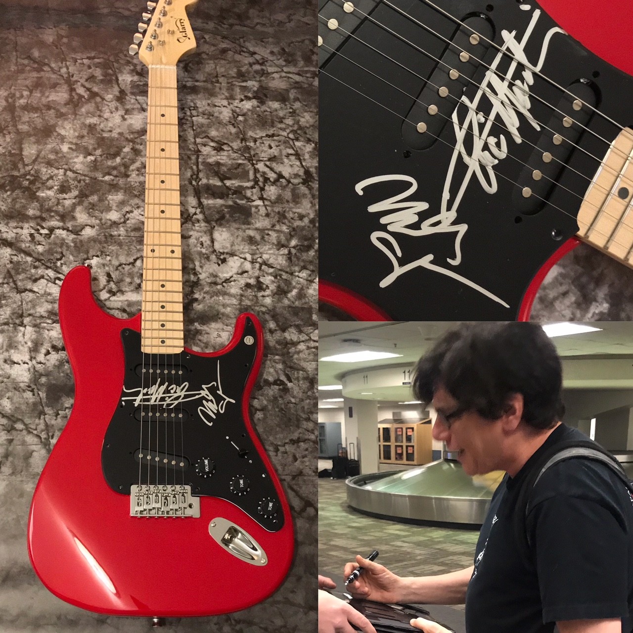 GFA Eric Martin & Billy * MR. BIG * Band Signed Electric Guitar PROOF LA1 COA