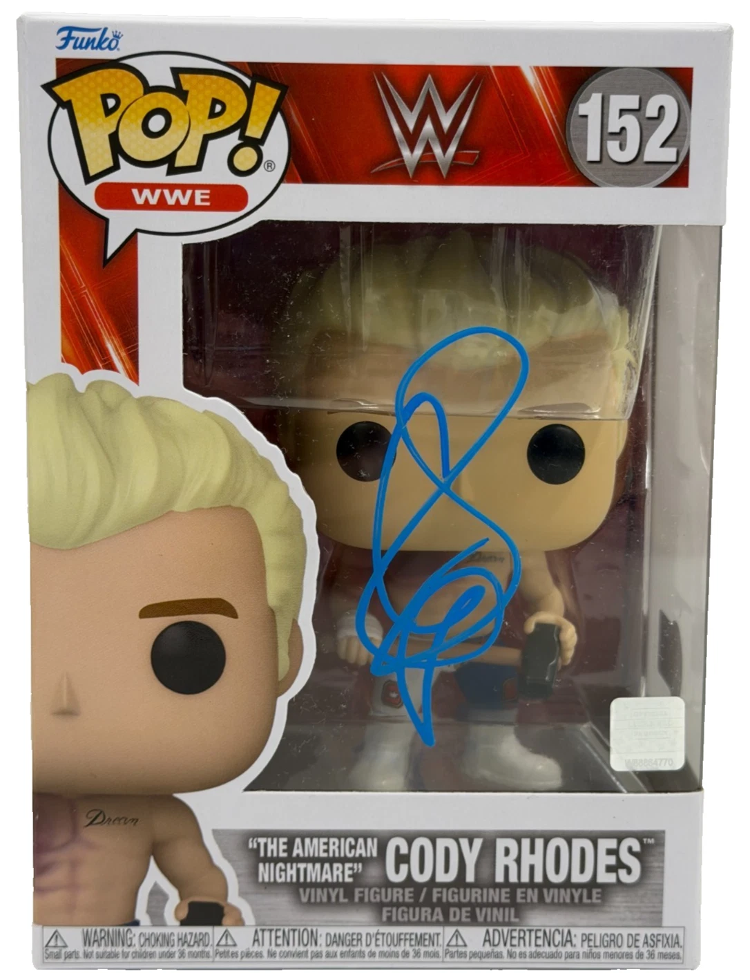 Cody Rhodes Signed WWE Funko 152 The American Nightmare Autograph Beckett