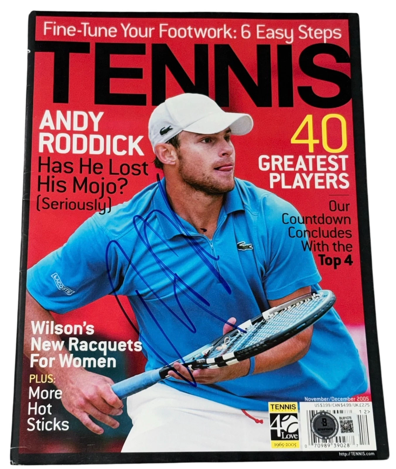 Andy Roddick Signed Autograph Tennis Magazine 2006 Rare Full Signature Beckett