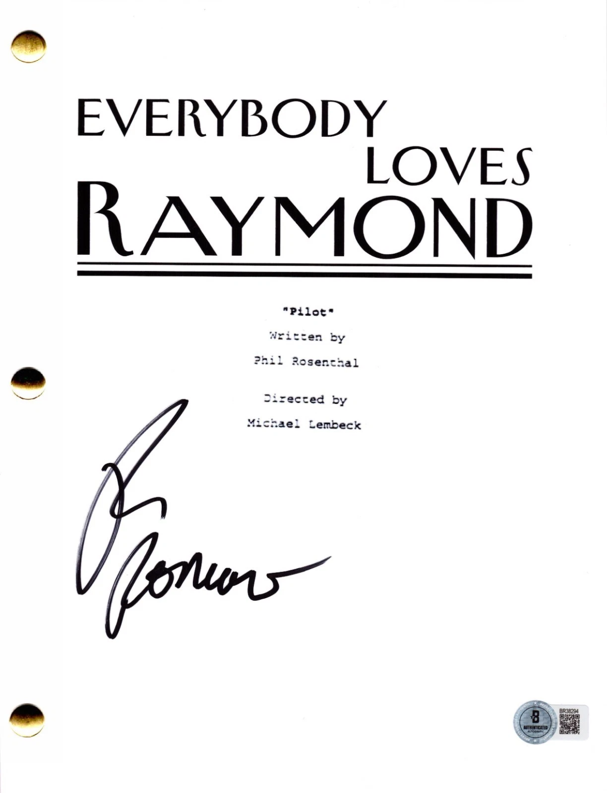Ray Romano Signed Everybody Loves Raymond Full Pilot Script Autograph Beckett