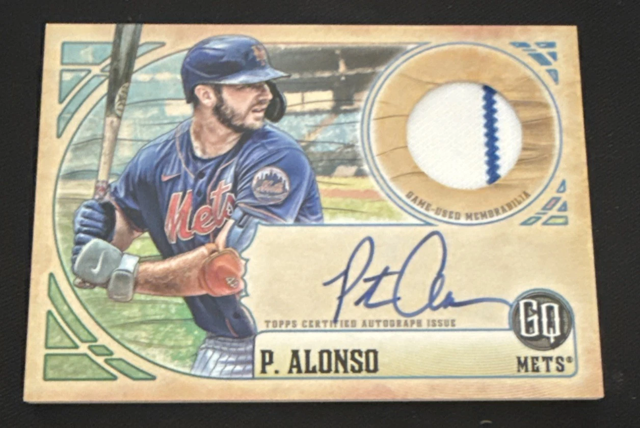 2021 Topps Gypsy Queen Pete Alonso Auto Pinstripe Relic #’d /50 Autograph #AG-PA