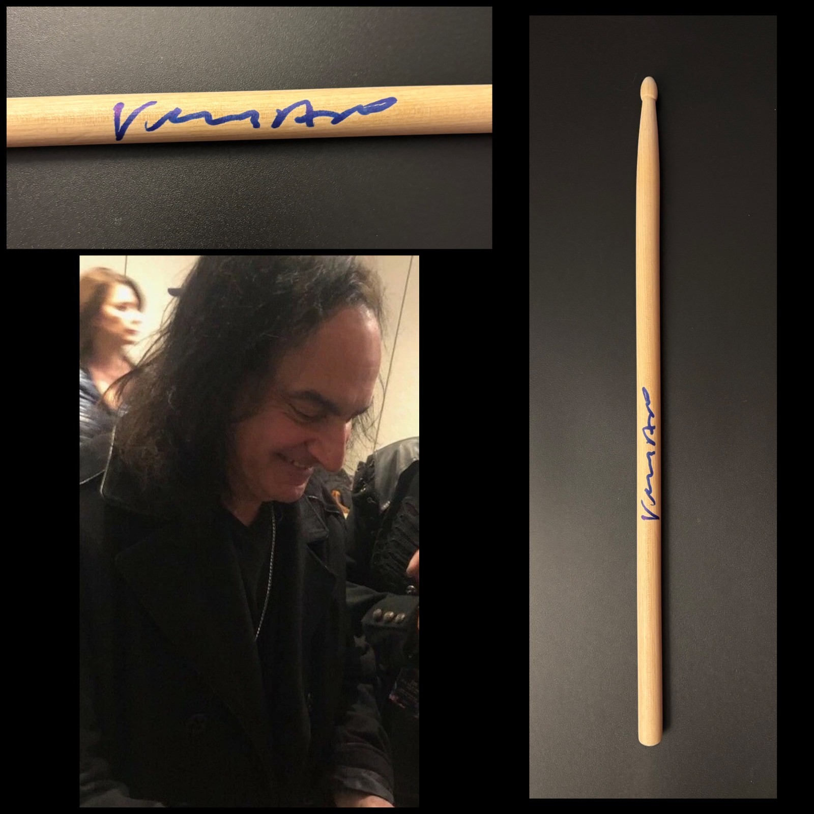 GFA Black Sabbath Drummer  * VINNIE APPICE *  Signed Drumstick PROOF COA