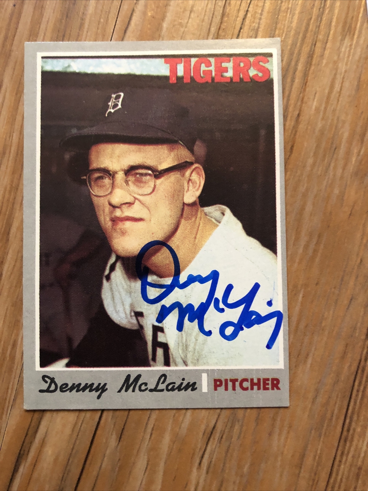 Denny McLain signed 1970 Topps #400-Detroit Tigers AUTO AUTOGRAPH VINTAGE jsa