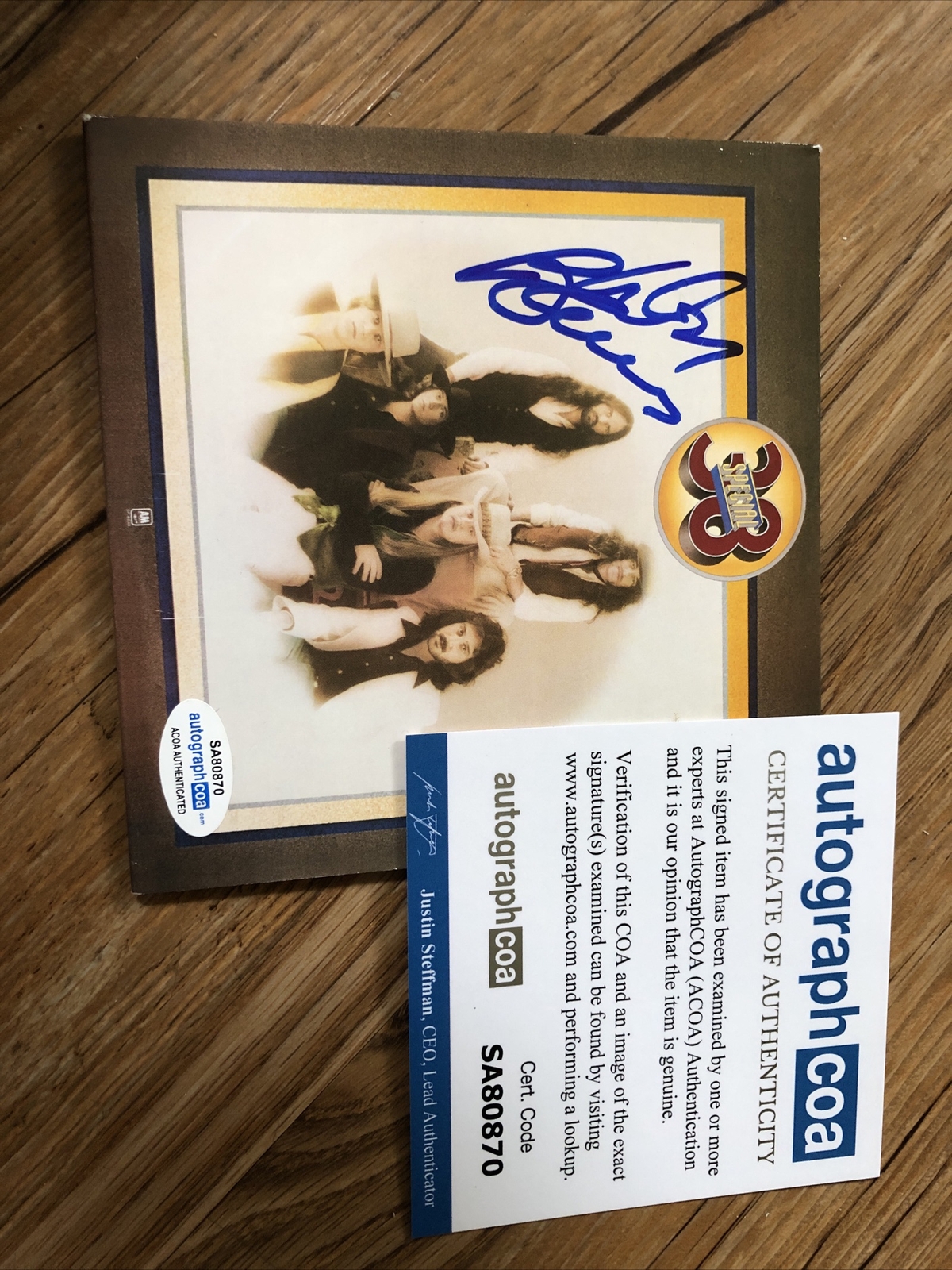 38 special vinyl cd replica signed by Don Barnes acoa certified