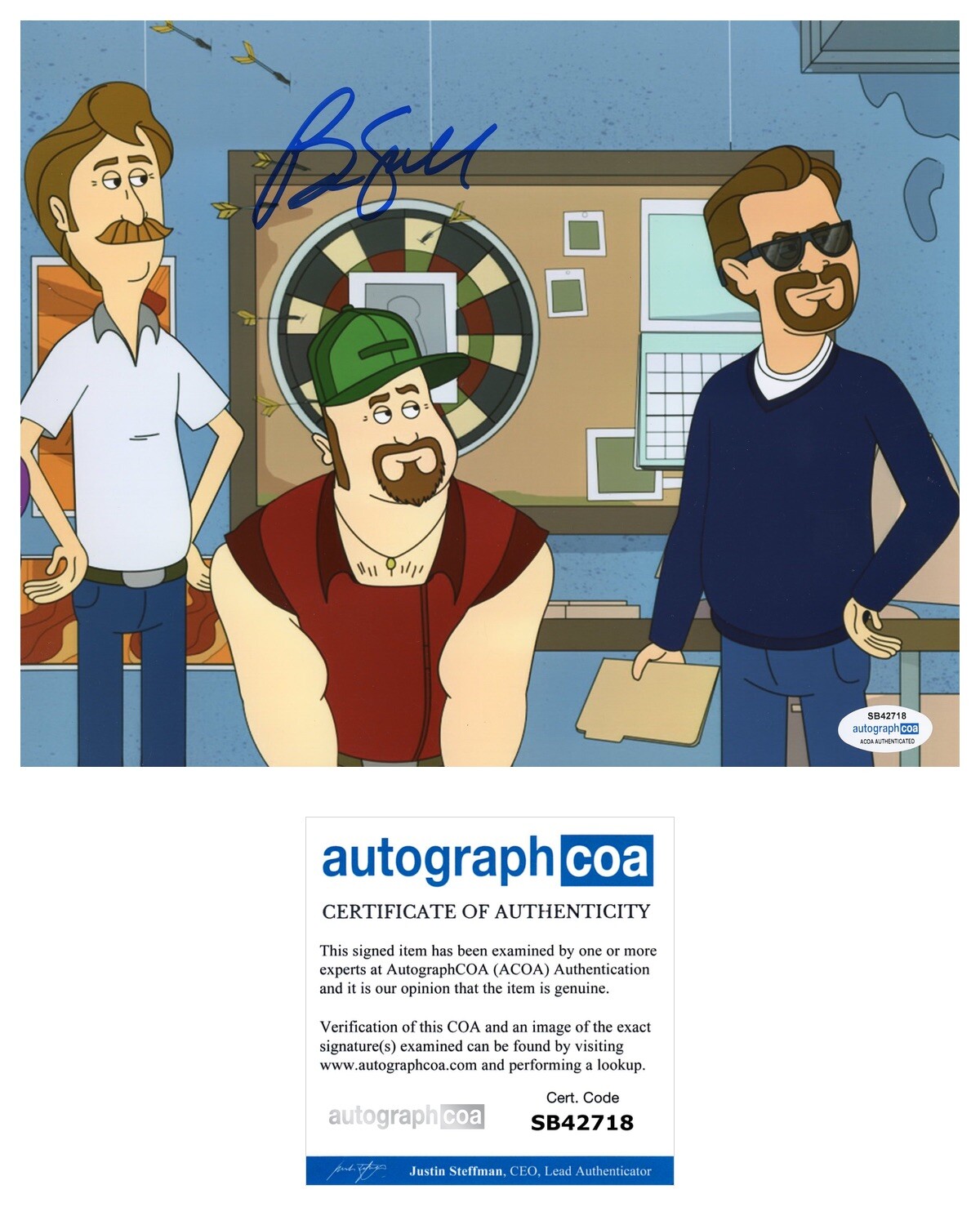 ACTOR COMEDIAN BILL ENGVALL SIGNED AUTOGRAPHED ACOA CERTIFIED Blue Collar Tour
